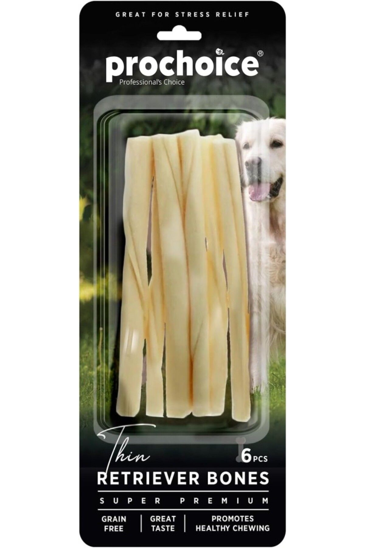 Orqinel Prochoice Thin Retriever Bones, İnce Köpek Ödül Kemiği 6 Parça