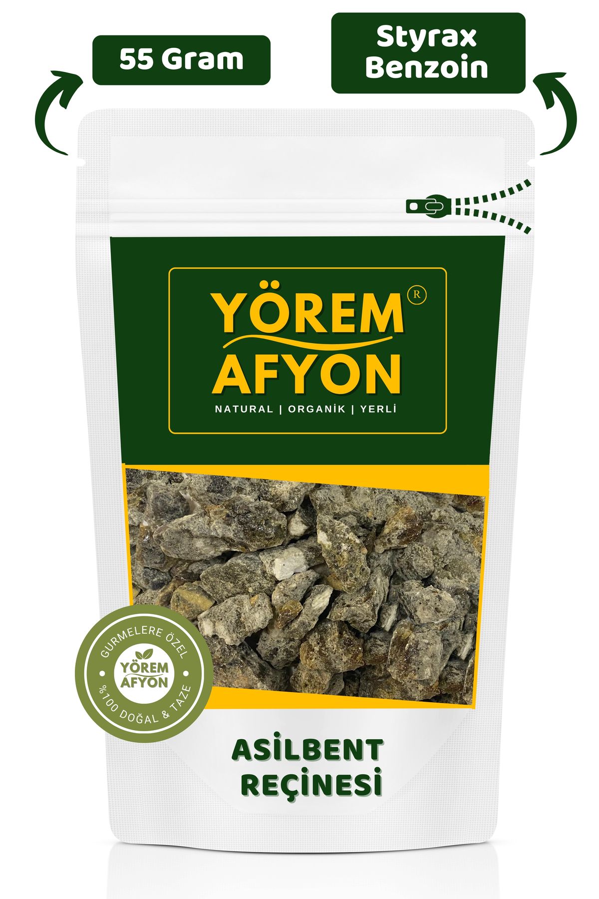 Gülçehre Yüksek Rakım (1500 m) Hasadı Doğal Aslibent Reçinesi, Cavi Buhuru {Styrax Benzoin} | 55Gr.