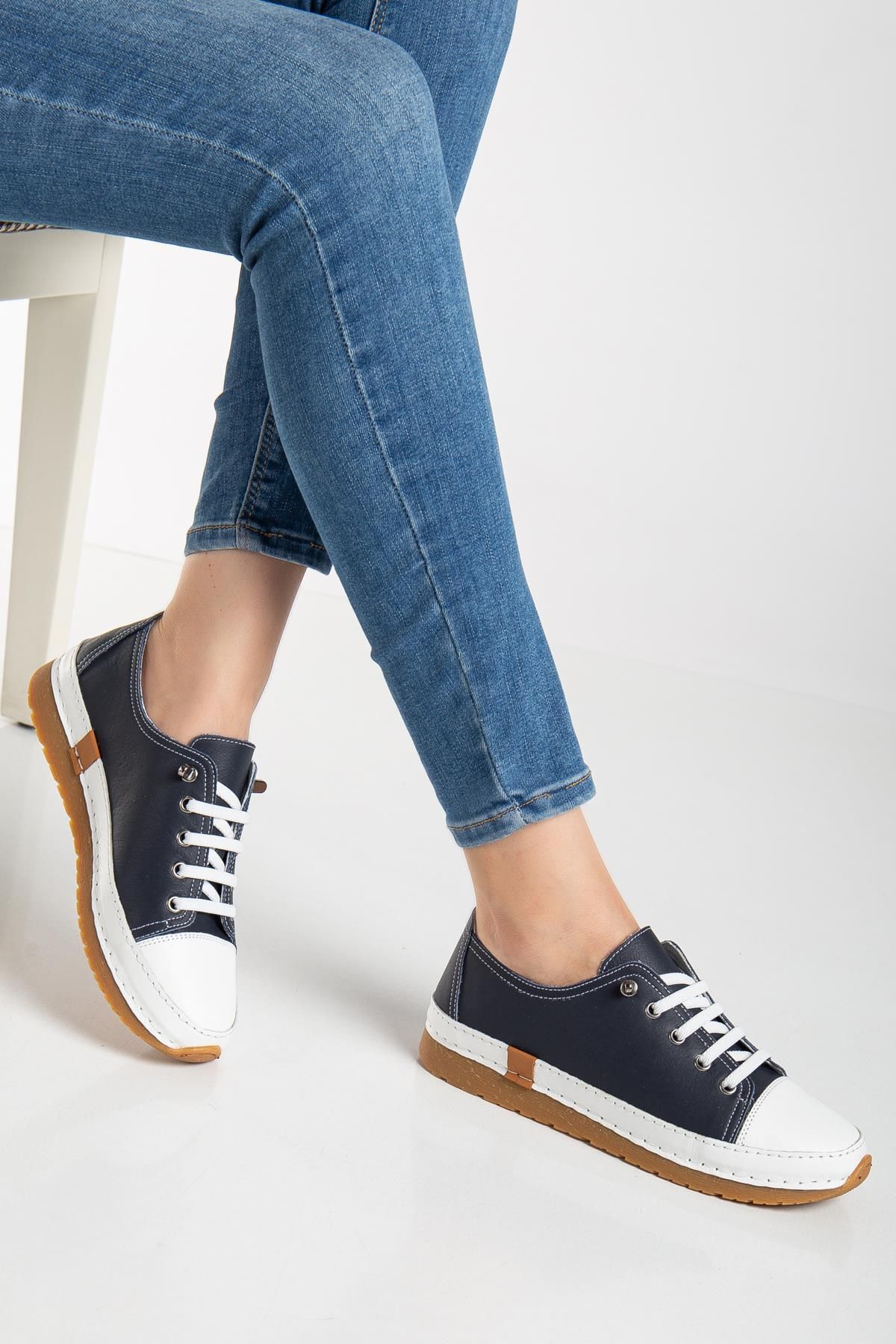 SUİNS SHOES Suins Lorry Hakiki Deri Yumuşak Kadın Günlük Spor Ayakkabı Sneaker