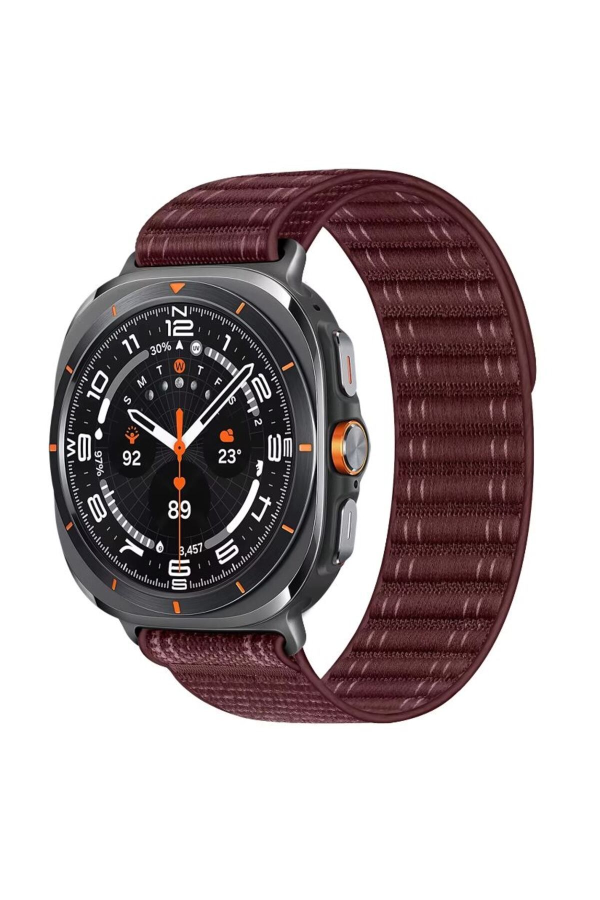 REDz Accessories-Elastic Sport Strap, for Samsung Galaxy Watch Ultra 47mm, Adjustable Buckle, Nylon, Burgundy 1