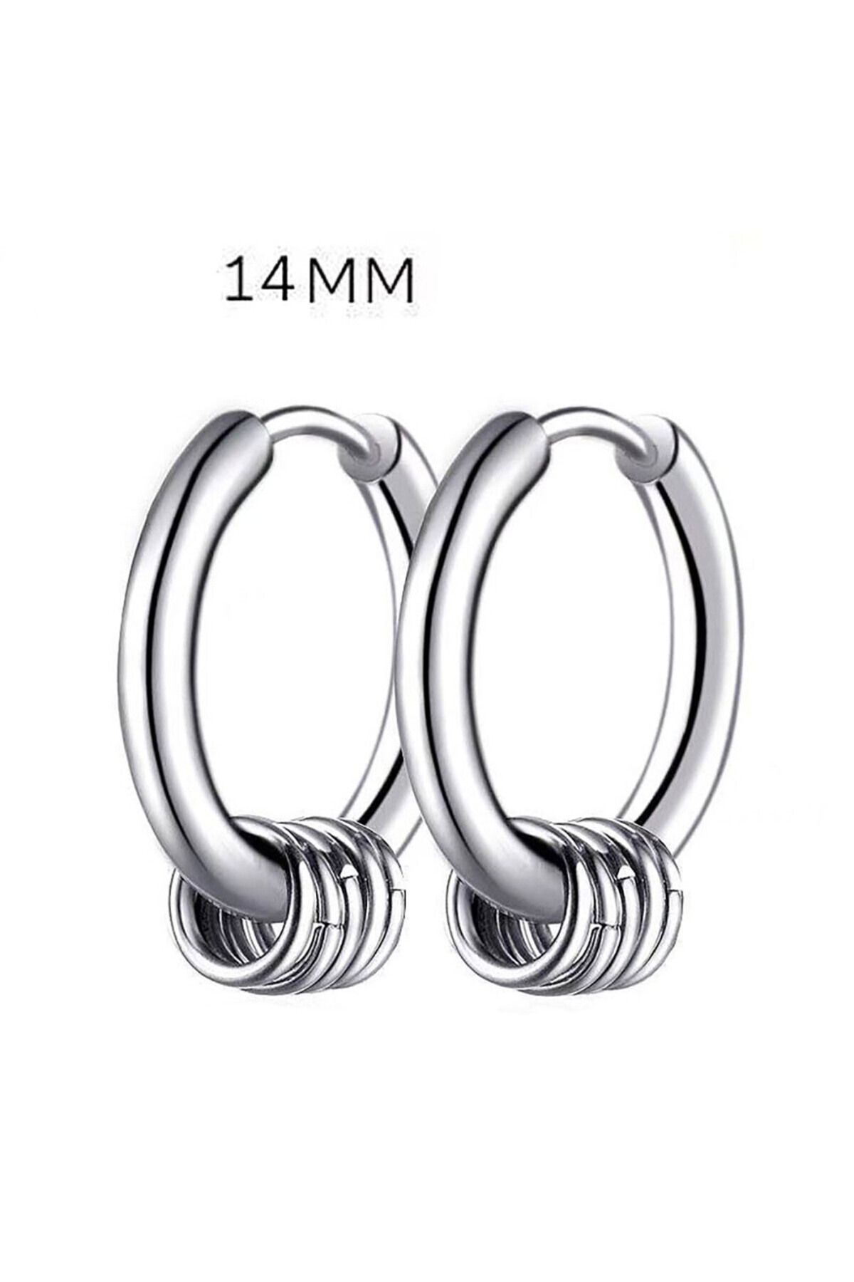 SIC MODA-Earrings 5 ​​Stainless Steel Circles SIC MODA 3881A 2