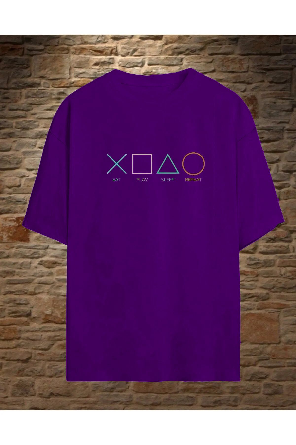 DESCARTES - Baskılı Oversize T-shirt Play