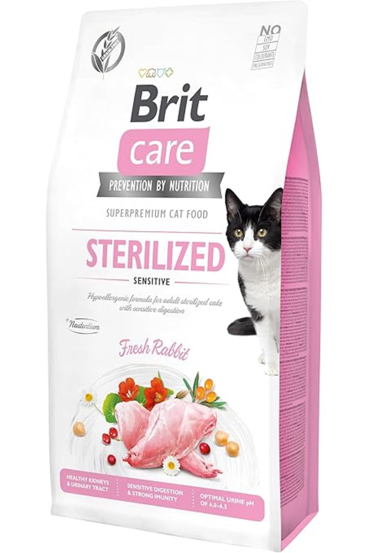 Brightwell Brit Care Sensitive, Kısırlaştırılmış Hassas Kediler İçin, Tahılsız, Hipoalerjenik Taze Tavşan Etli