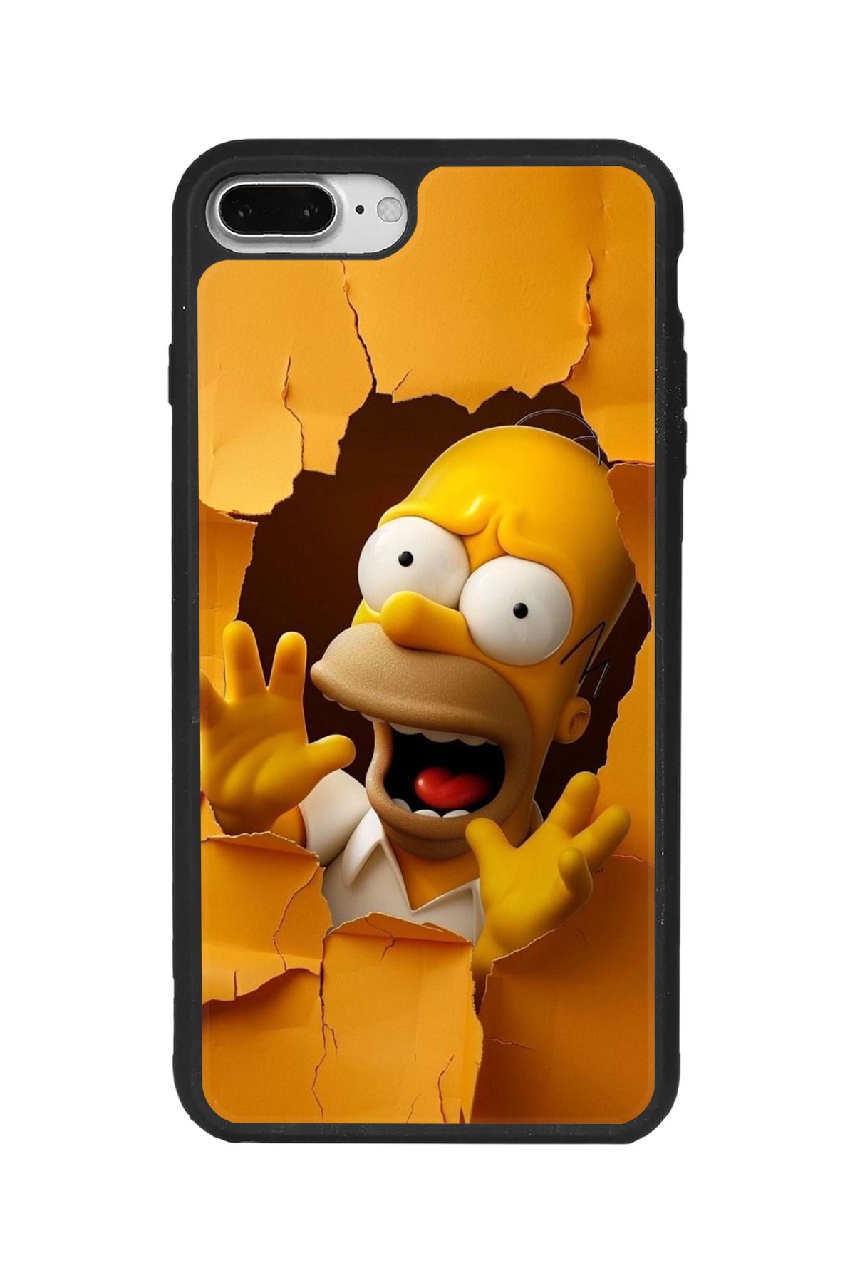 BGAKSESUAR iPhone 8 Plus Uyumlu Mat Siyah Kılıf – Yumuşak Silikon, Koruyucu, Şok Emici Kapak