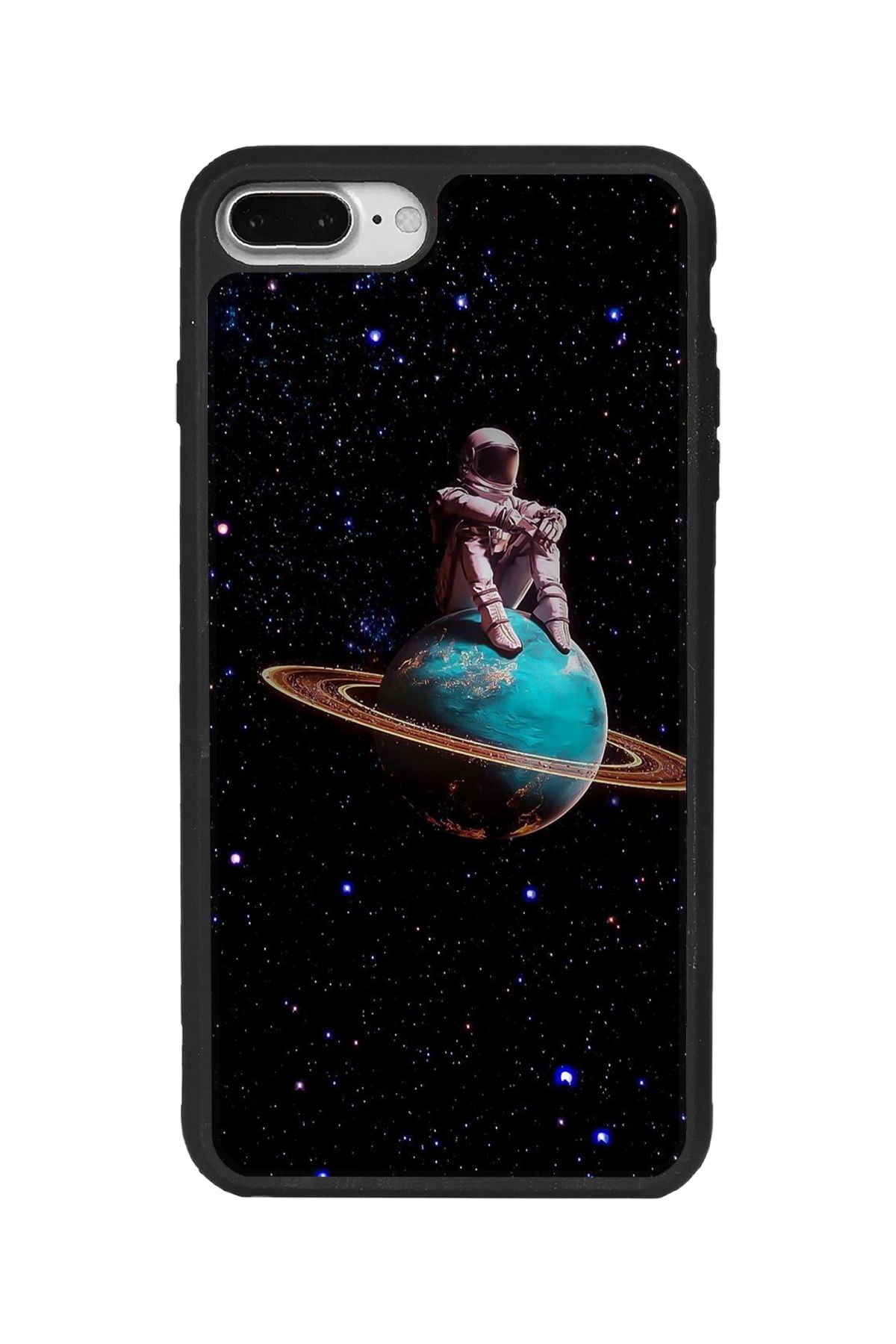 BGAKSESUAR iPhone 7 Plus Uyumlu Mat Siyah Kılıf – Yumuşak Silikon, Koruyucu, Şok Emici Kapak