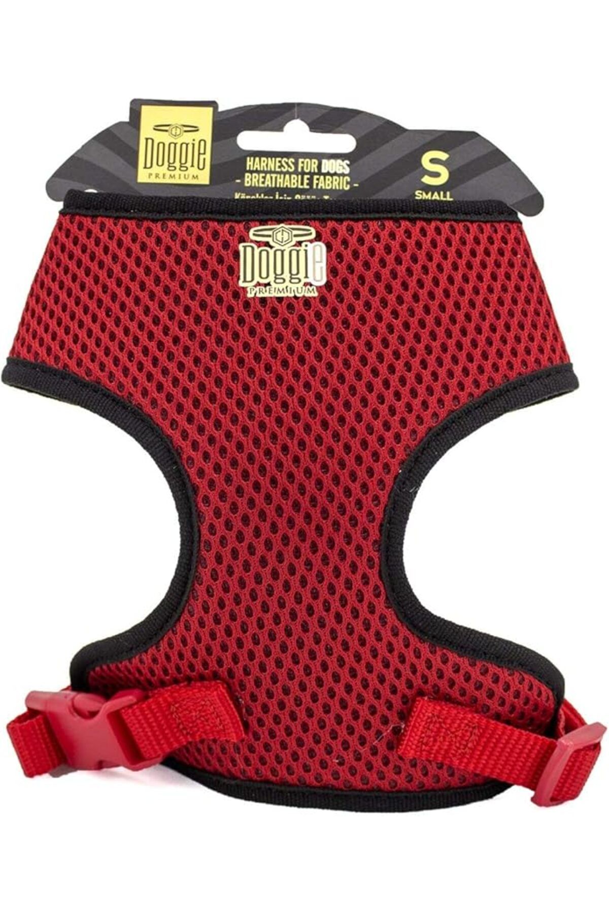 Orqinel Doggie Dokuma Havalı Junıor Göğüs Tasması Kırmızı 1,5x25-35 Cm