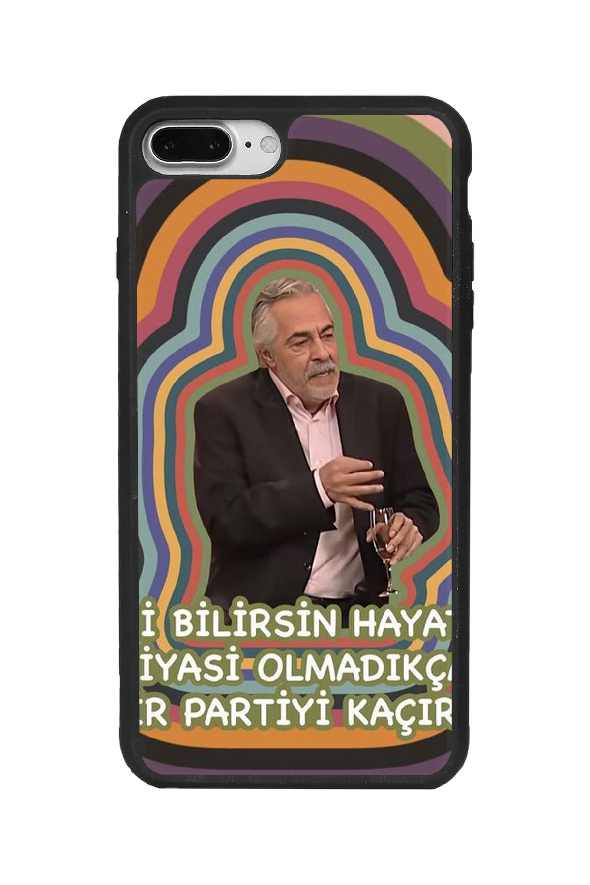 BGAKSESUAR iPhone 8 Plus Uyumlu Mat Siyah Kılıf – Yumuşak Silikon, Koruyucu, Şok Emici Kapak