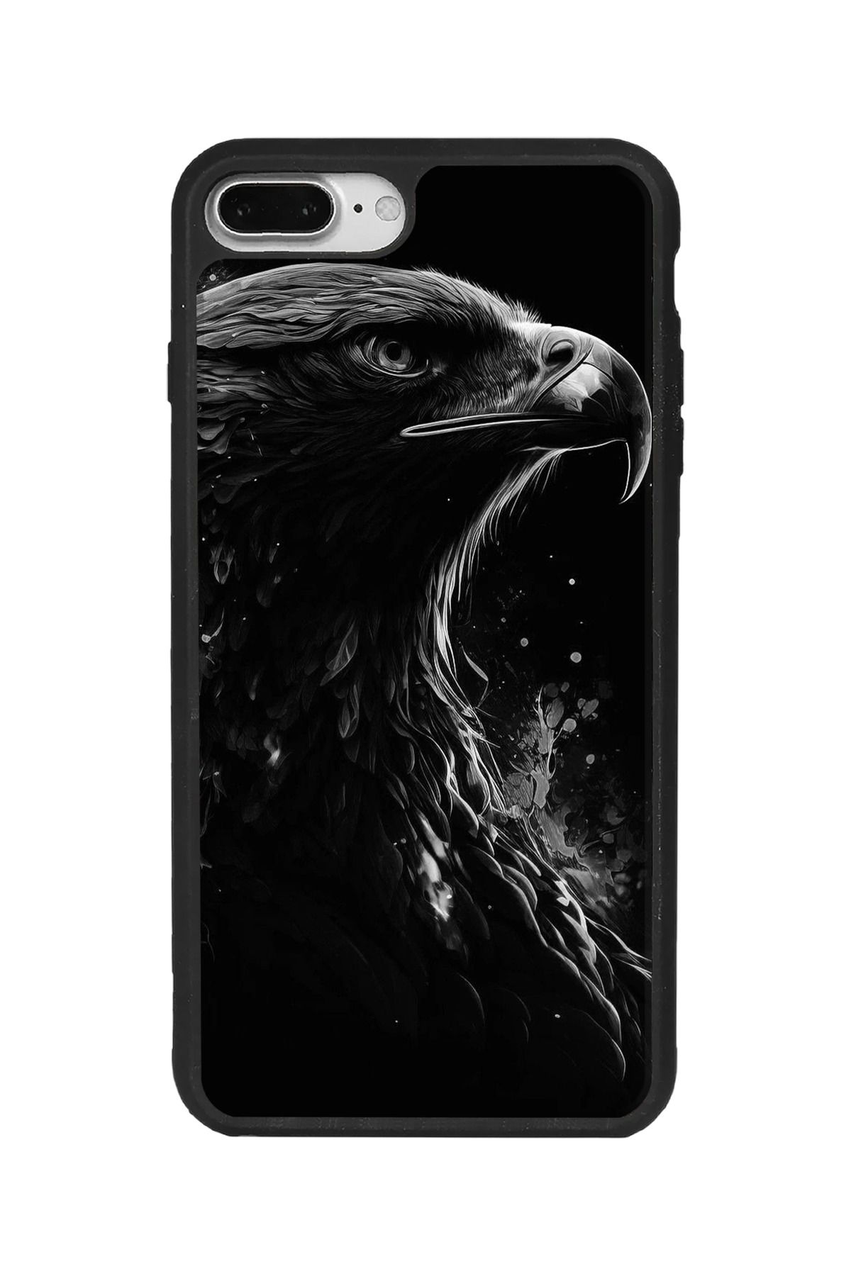 BGAKSESUAR iPhone 7 Plus Uyumlu Mat Siyah Kılıf – Yumuşak Silikon, Koruyucu, Şok Emici Kapak