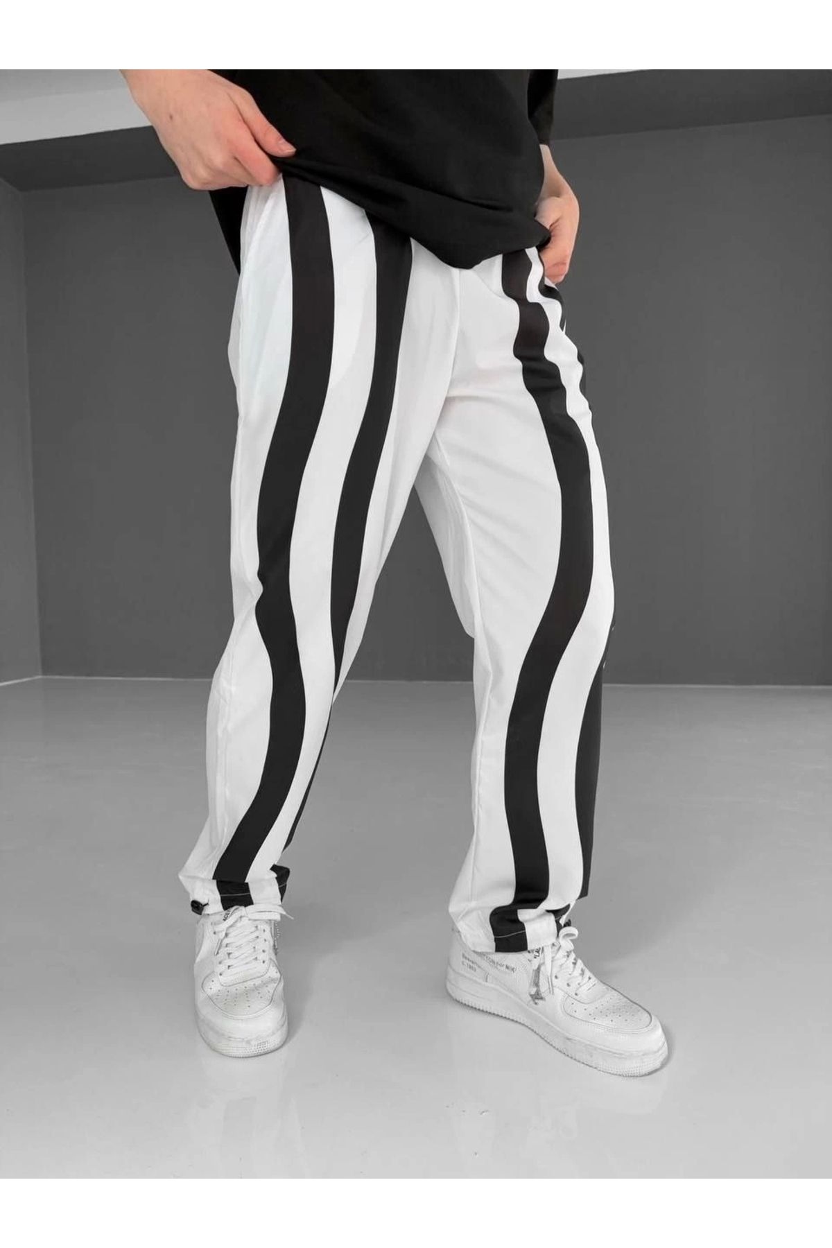 MODA Paraşüt Kumaş Eşofman - Beyaz
