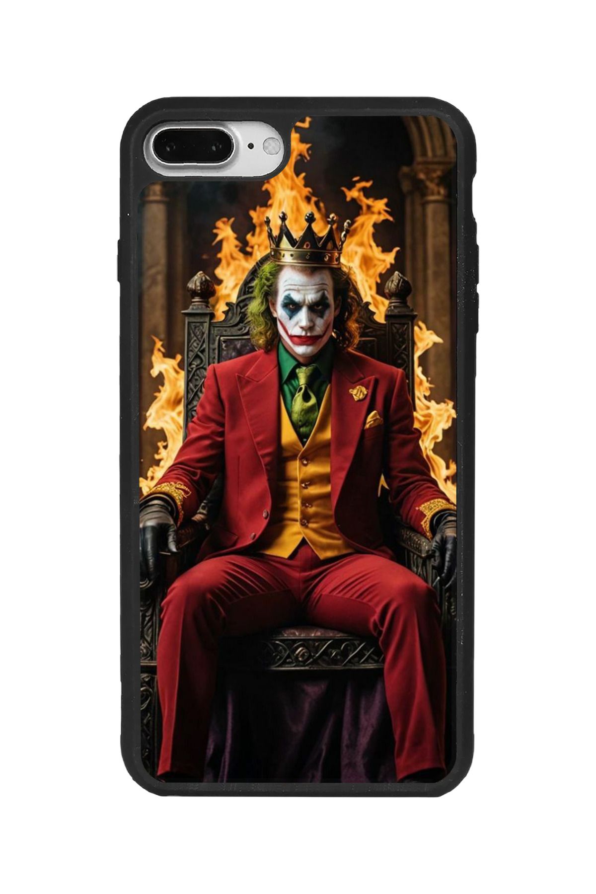 BGAKSESUAR iPhone 8 Plus Uyumlu Mat Siyah Kılıf – Yumuşak Silikon, Koruyucu, Şok Emici Kapak