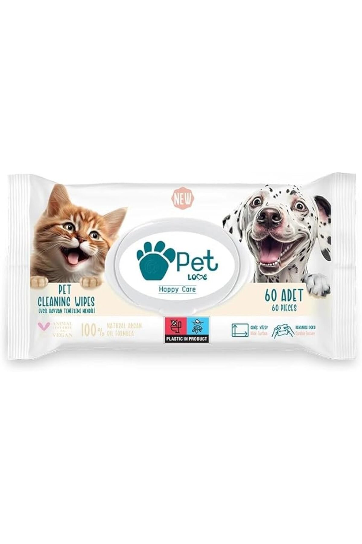 Orqinel PETLOVE Evcil Hayvan Temizleme Mendili