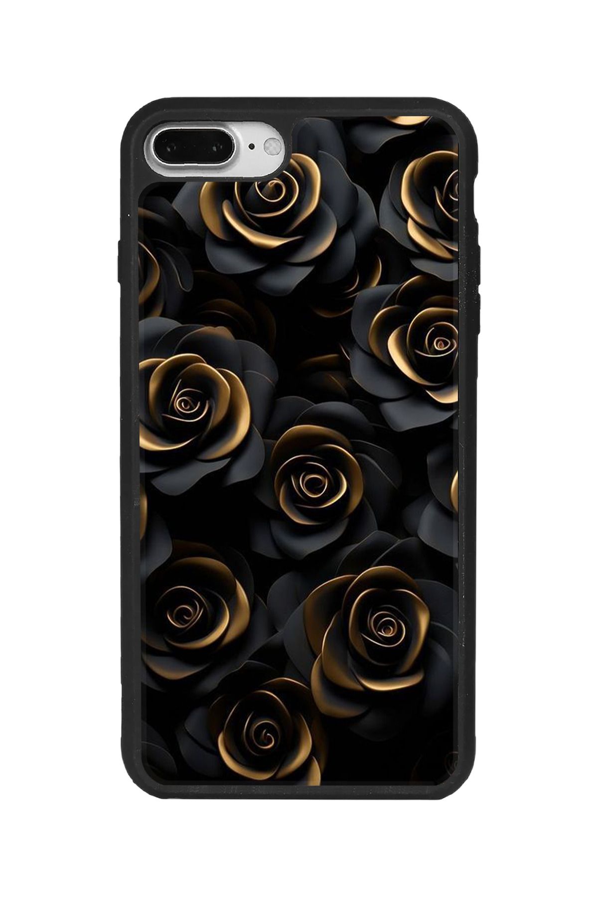 BGAKSESUAR iPhone 7 Plus Uyumlu Mat Siyah Kılıf – Yumuşak Silikon, Koruyucu, Şok Emici Kapak