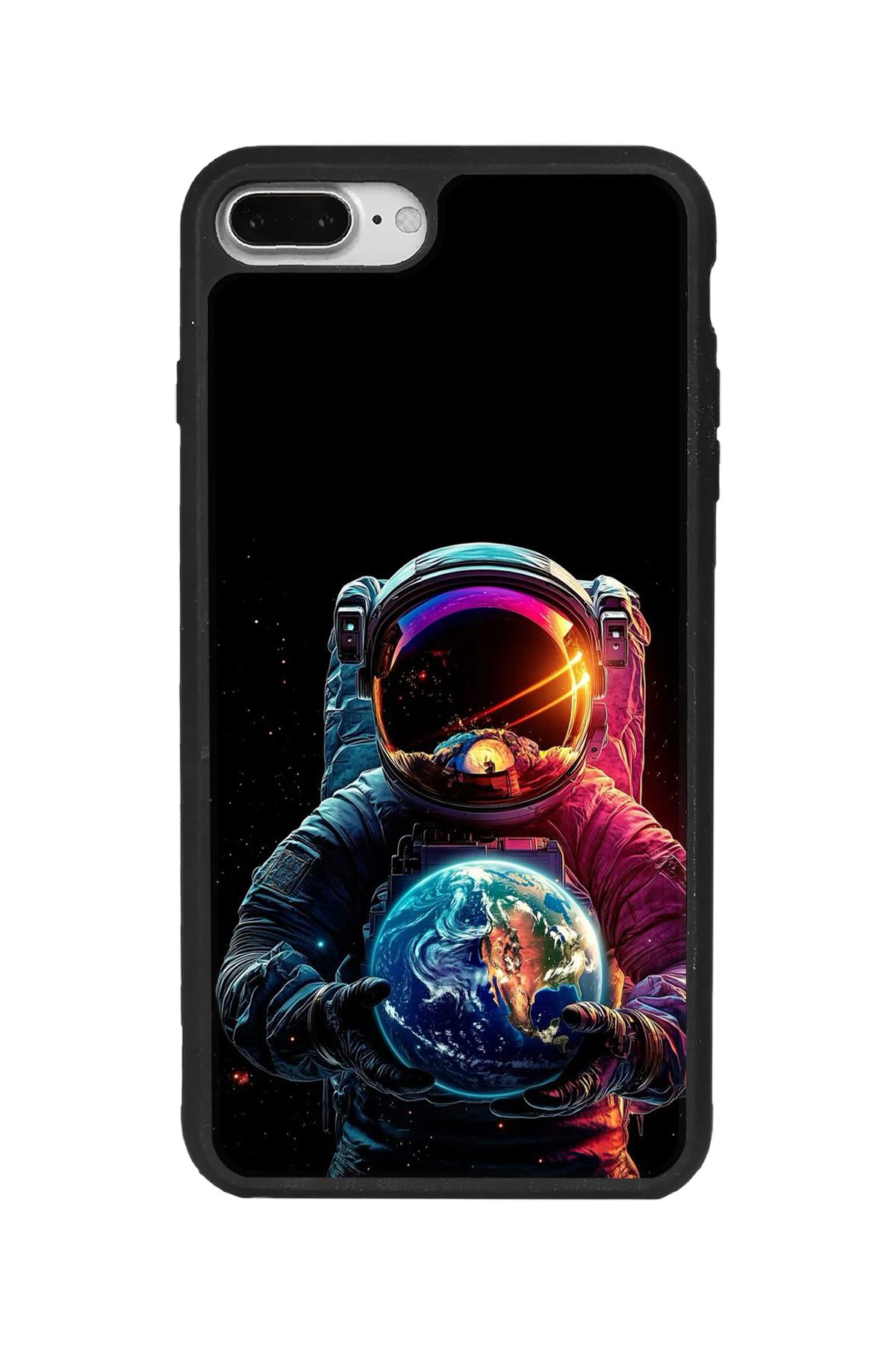 BGAKSESUAR iPhone 7 Plus Uyumlu Mat Siyah Kılıf – Yumuşak Silikon, Koruyucu, Şok Emici Kapak