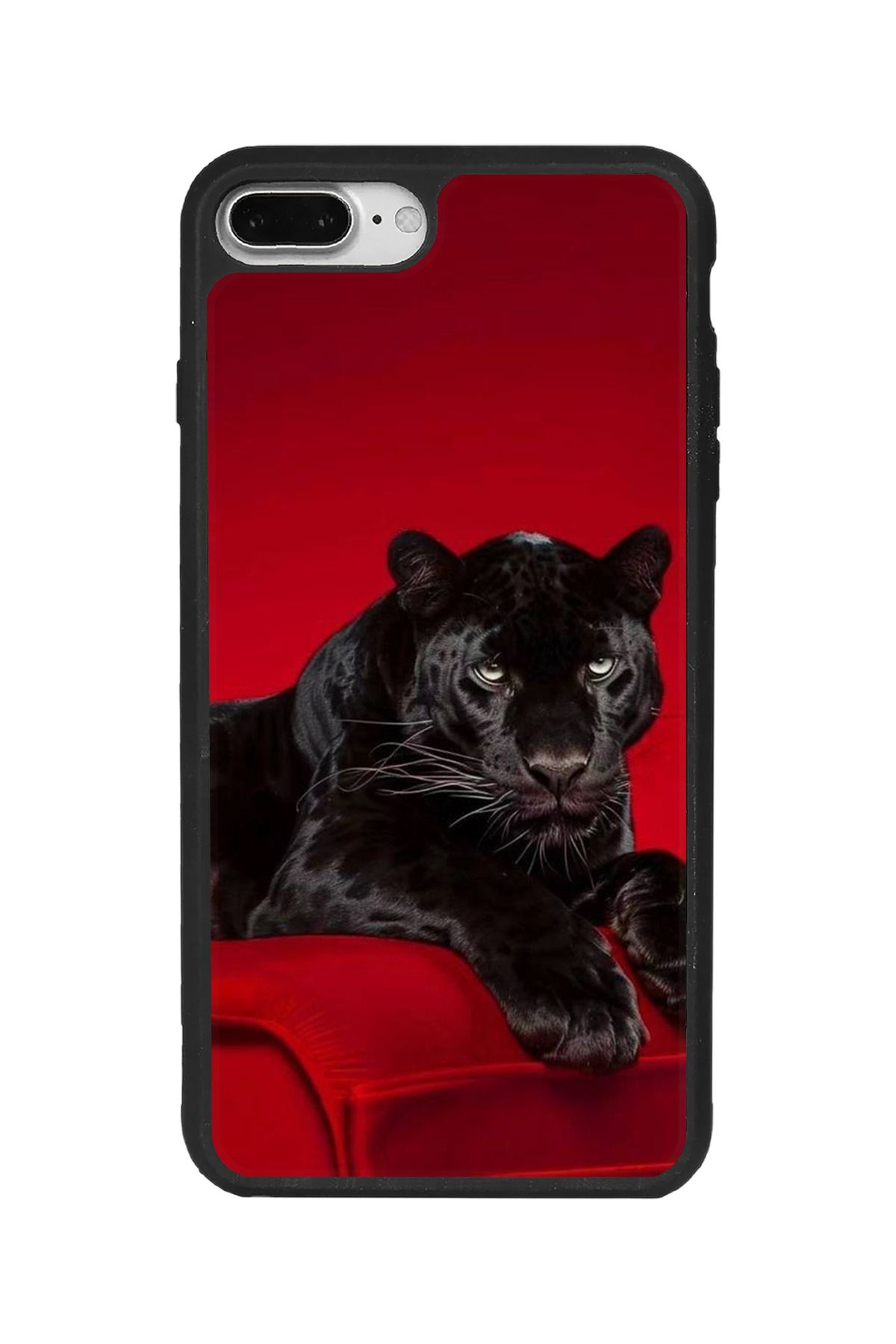 BGAKSESUAR iPhone 8 Plus Uyumlu Mat Siyah Kılıf – Yumuşak Silikon, Koruyucu, Şok Emici Kapak