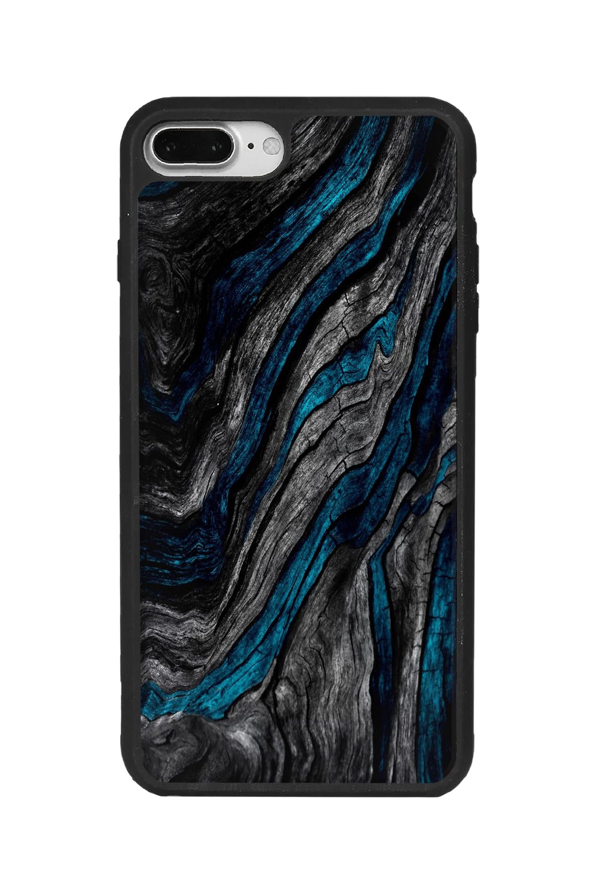 BGAKSESUAR iPhone 8 Plus Uyumlu Mat Siyah Kılıf – Yumuşak Silikon, Koruyucu, Şok Emici Kapak