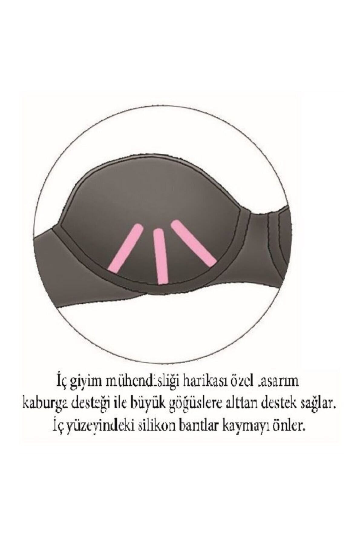 Magic Form-4063 Sutien fără bretele cu susținere cu burete subțire cu coaste - negru 2