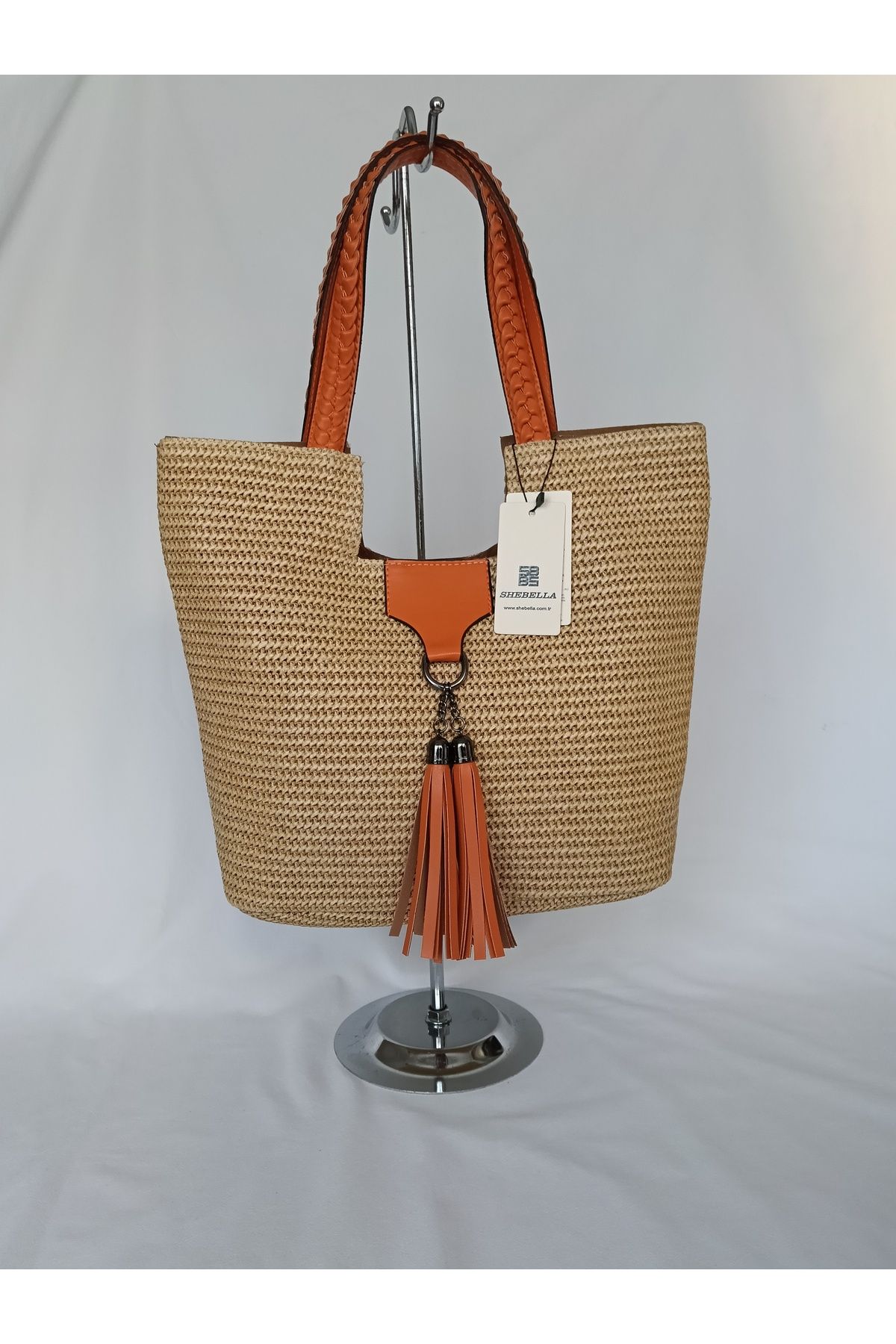 SheBella Bags & Shoes Kadın Özel Hasır Model Büyük Omuz Çantası