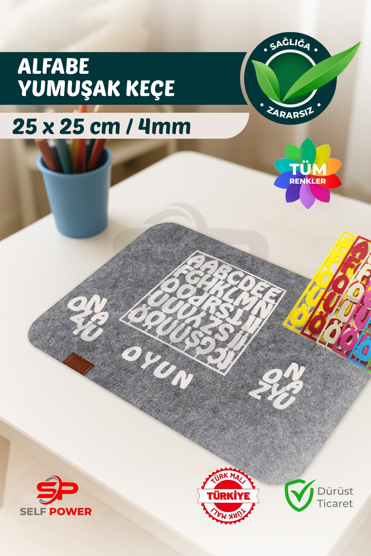 3+ Years Alphabet Felt Letter Recognition & Matching Trainer for Children i ABC Learning Classroom and Home Education