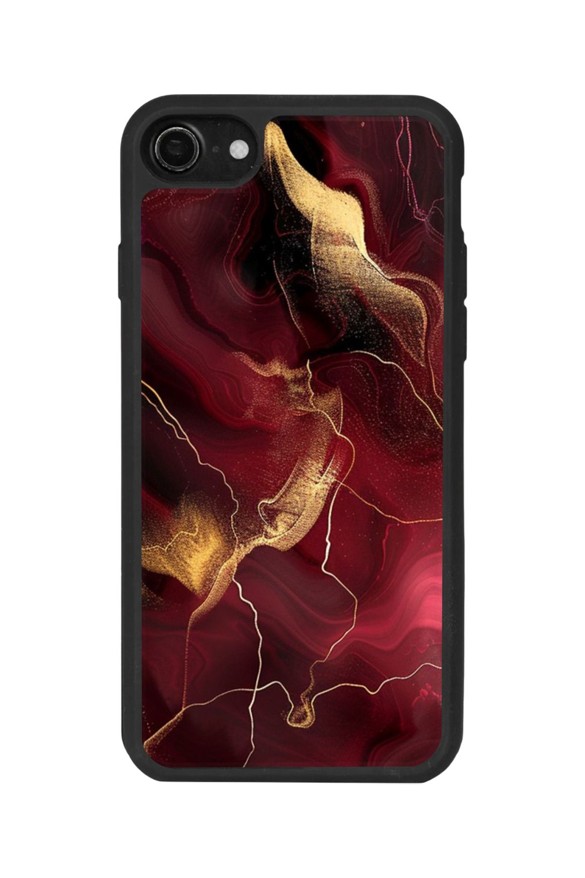 BGAKSESUAR Apple iPhone 8 Uyumlu Mat Siyah Kılıf – Yumuşak Silikon, Koruyucu, Şok Emici Kapak