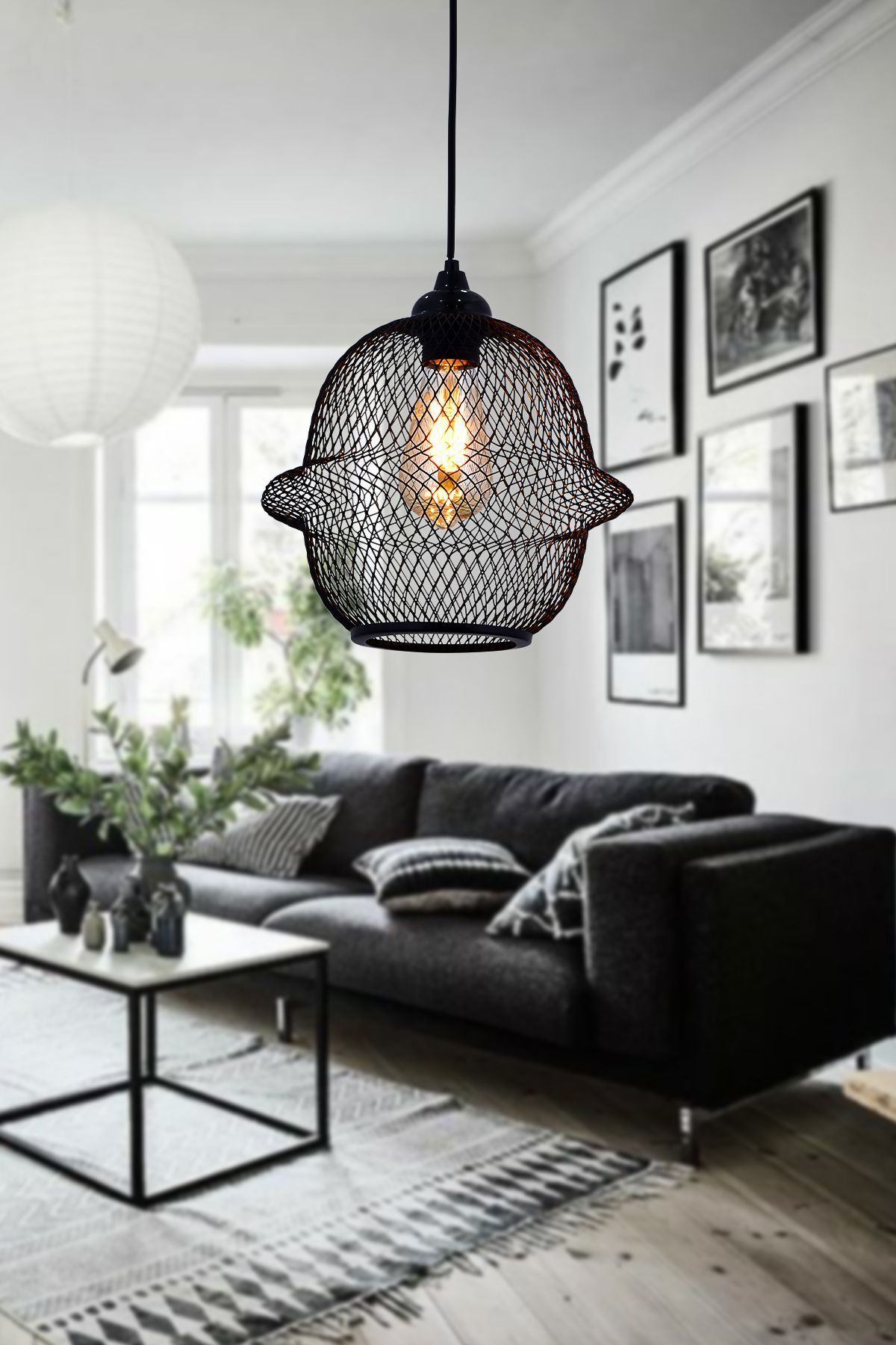 retro home design Tekli Telli Sarkıt Modern Salon Yatak Odası Avize