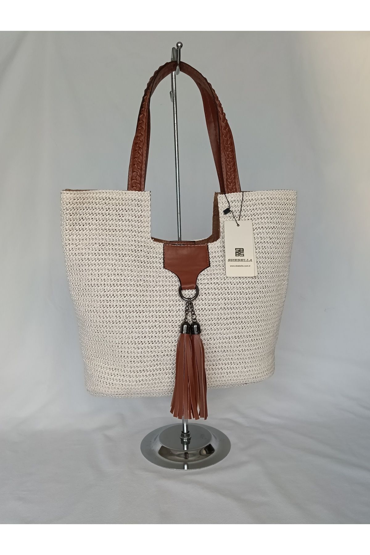 SheBella Bags & Shoes Kadın Özel Hasır Model Büyük Omuz Çantası