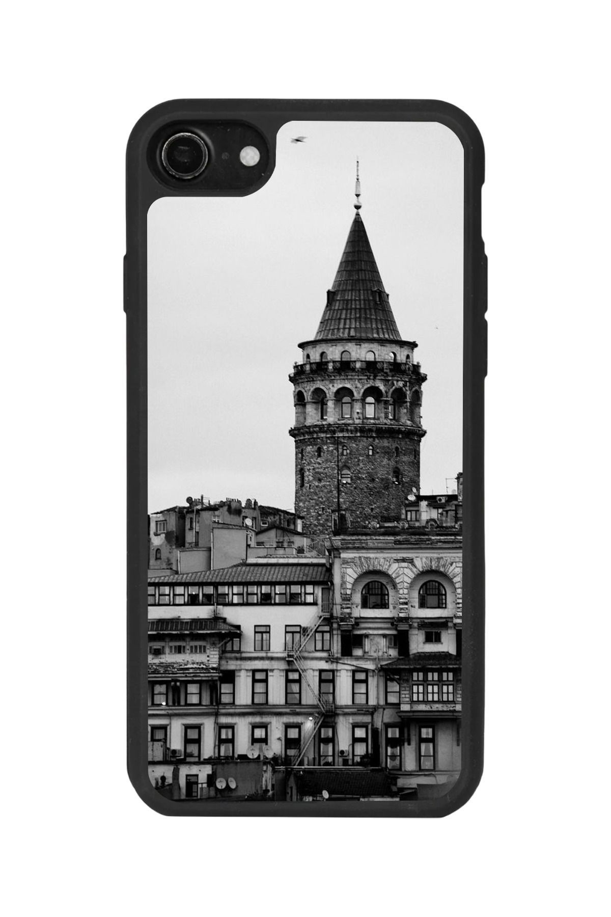 BGAKSESUAR iPhone 7 Uyumlu Mat Siyah Kılıf – Yumuşak Silikon, Koruyucu, Şok Emici Kapak