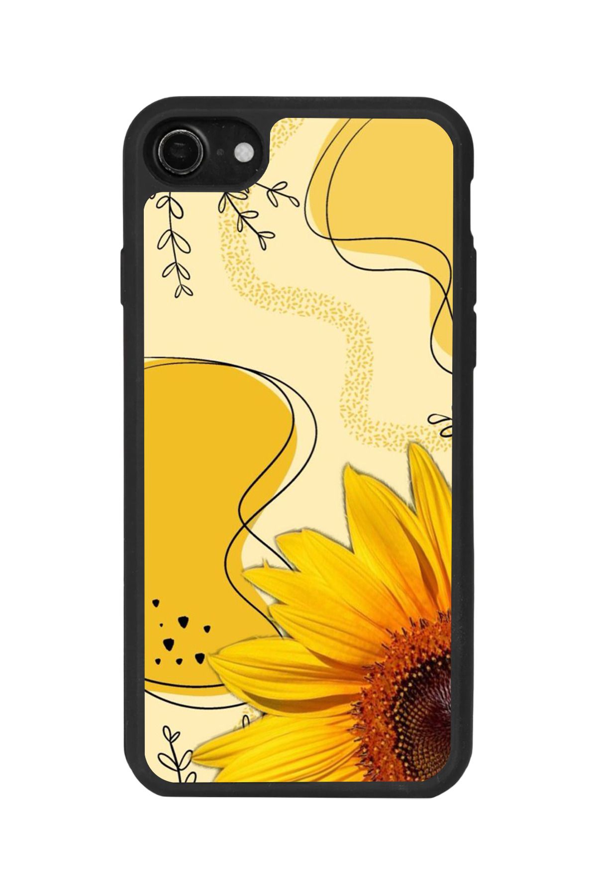BGAKSESUAR iPhone 8 Uyumlu Mat Siyah Kılıf – Yumuşak Silikon, Koruyucu, Şok Emici Kapak