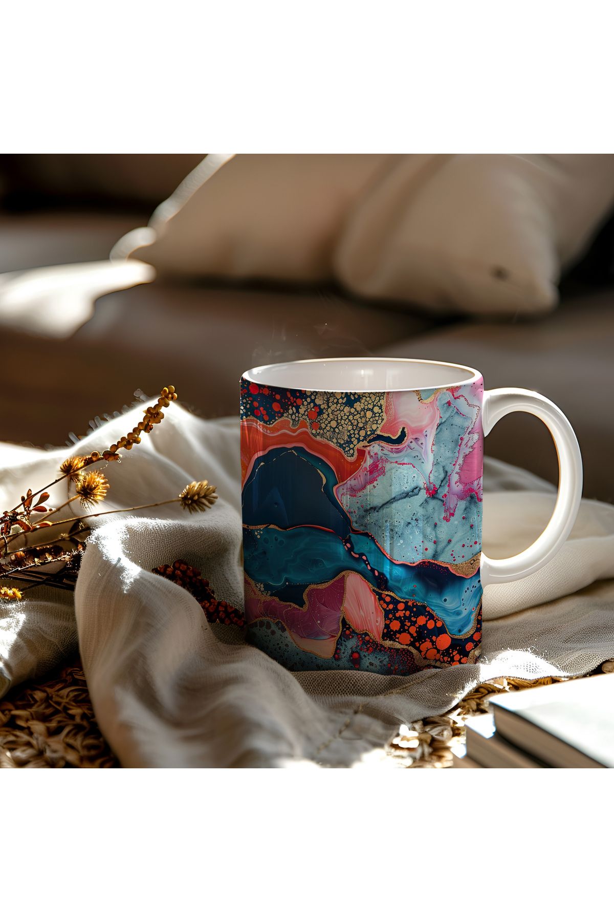 waspandhornet Renkli Sanat Baskılı Kupa