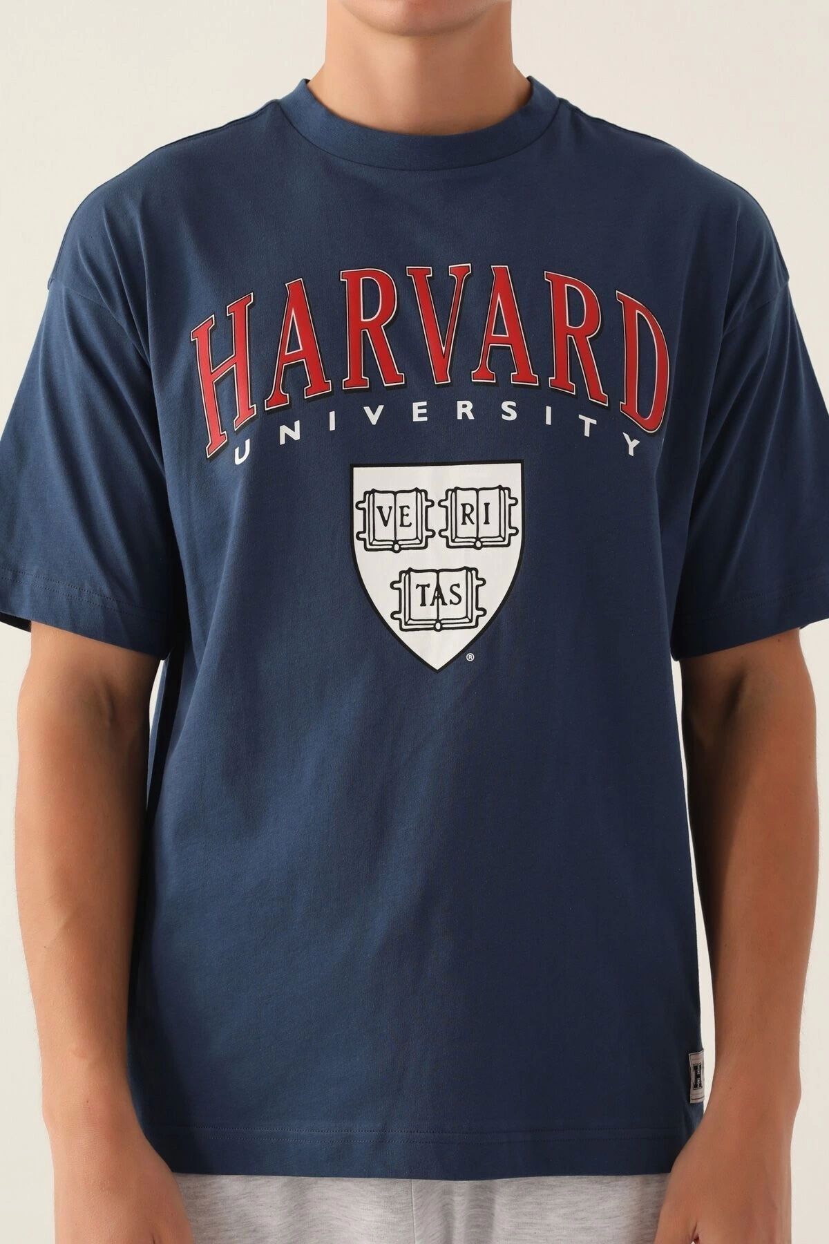 Harvard University Press-Harvard Men's Single Top - Dark Indigo Color 4