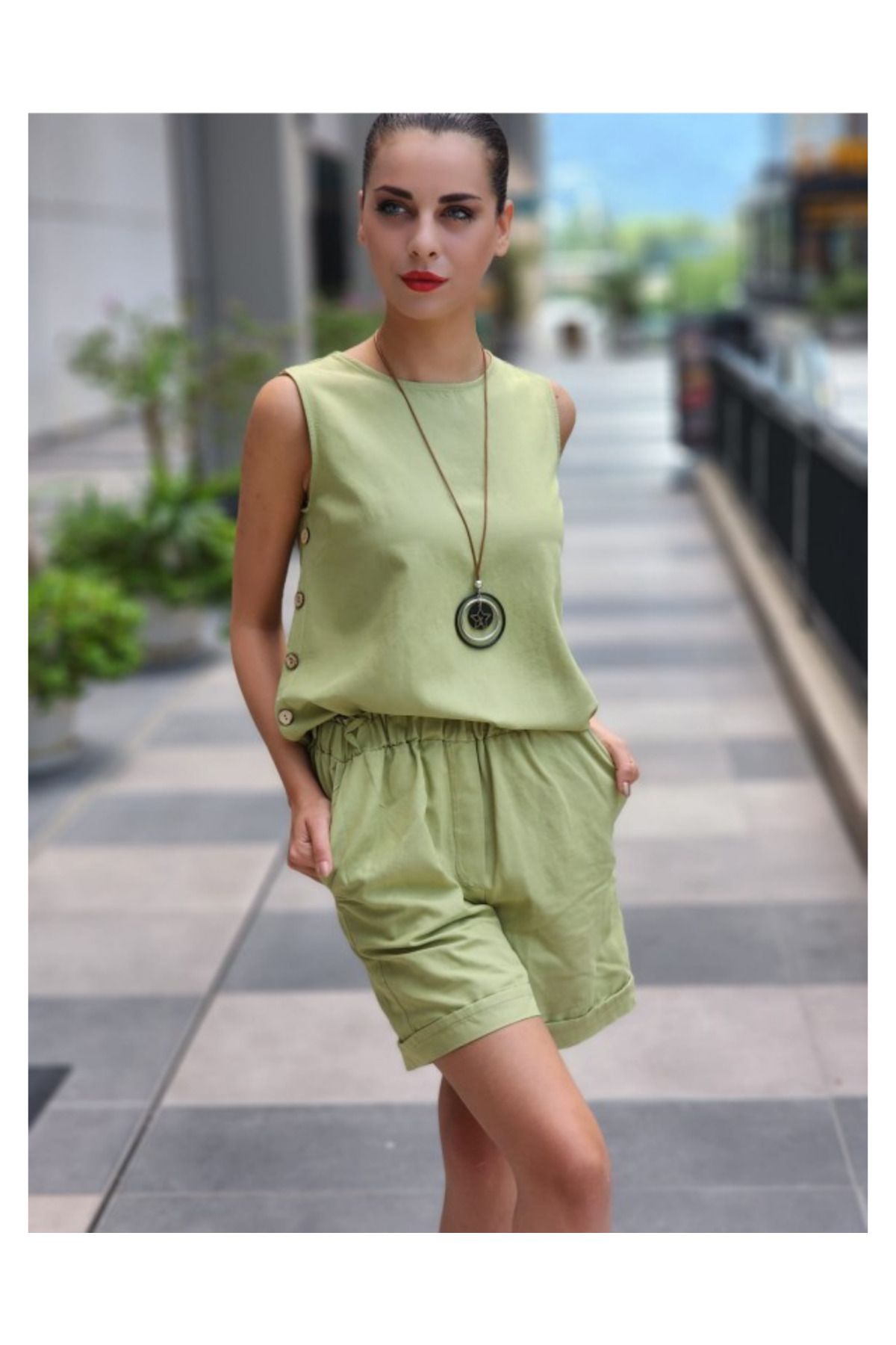 LOOK STORY Keten Bluz