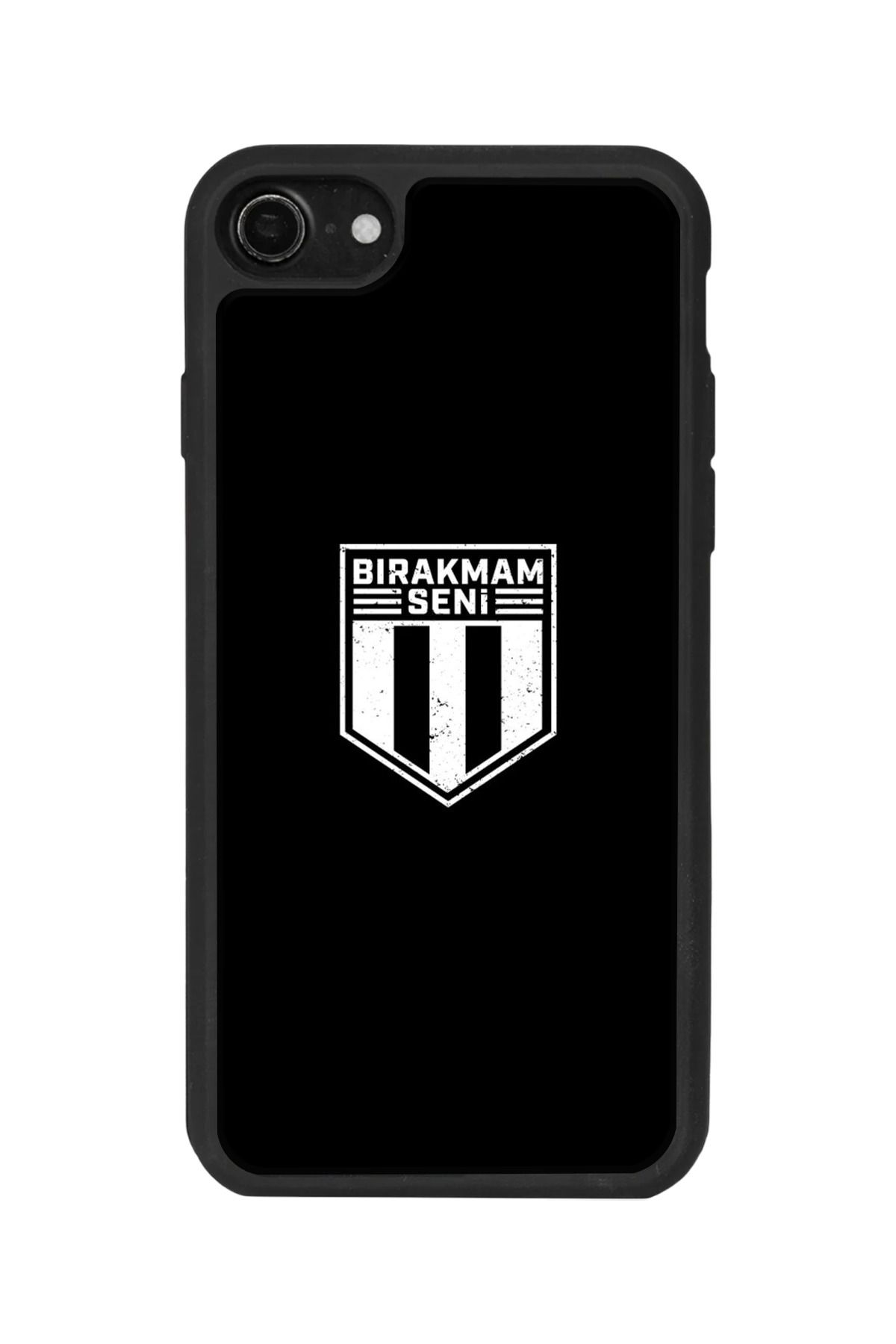 BGAKSESUAR iPhone SE Uyumlu Mat Siyah Kılıf – Yumuşak Silikon, Koruyucu, Şok Emici Kapak
