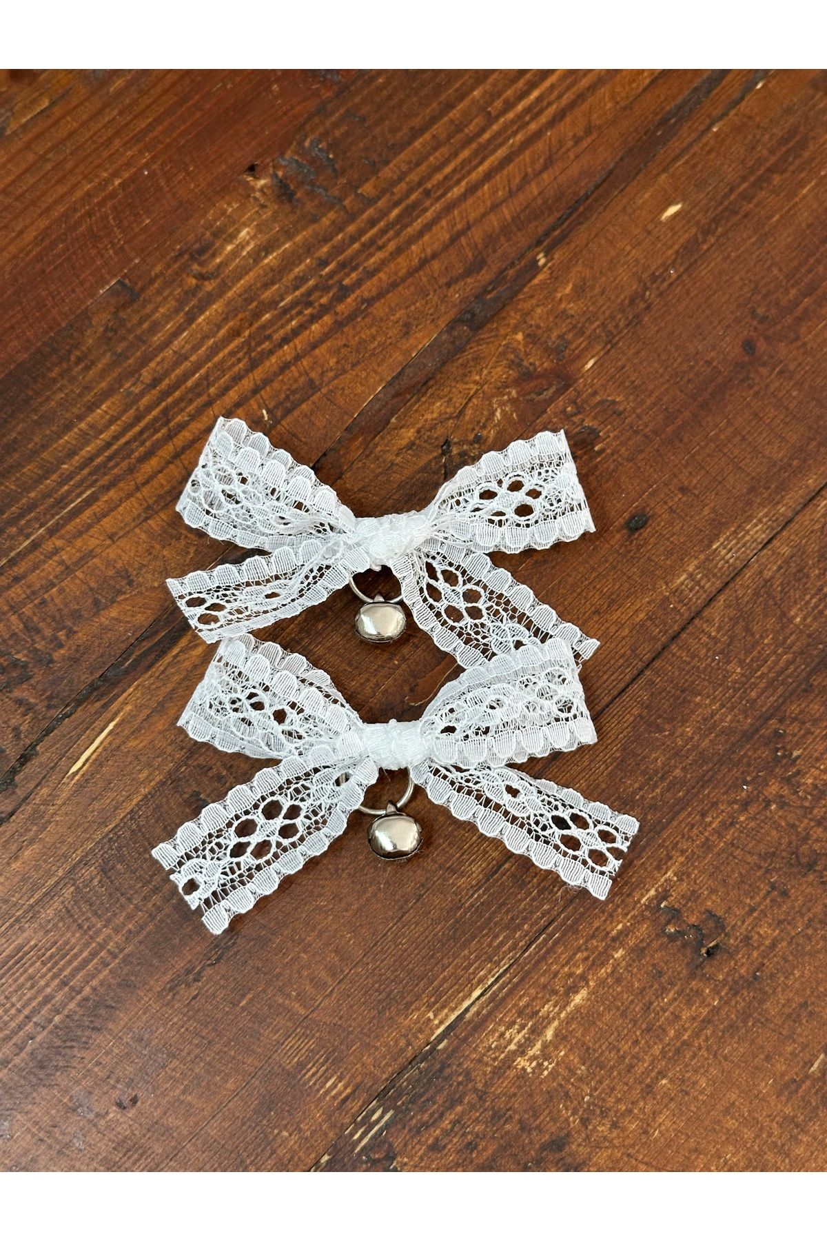 Creative Box Beyaz dantel kurdele fiyonk,çan süslemeli,şapka,ayakkabi,kıafet,çanta süsü,aksesuar 2ad