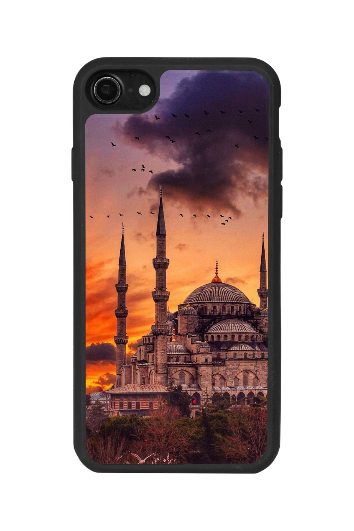 BGAKSESUAR iPhone 7 Uyumlu Mat Siyah Kılıf – Yumuşak Silikon, Koruyucu, Şok Emici Kapak