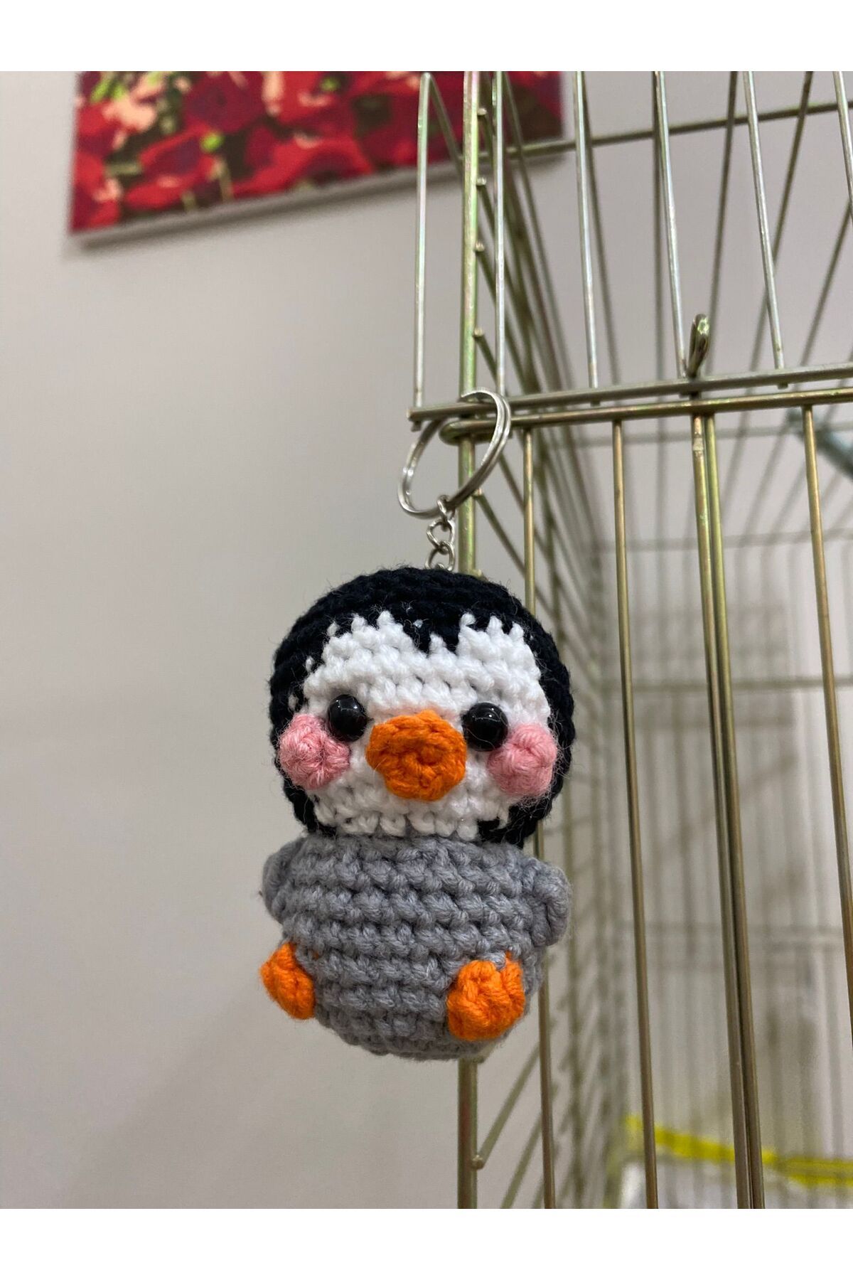 Masal Gurumi AMİGURUMİ PENGUEN ANAHTARLIK ÇANTA SÜSÜ