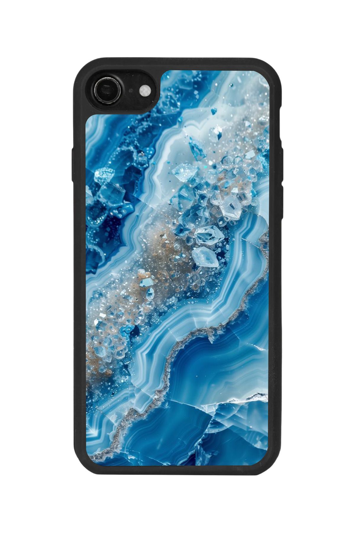 BGAKSESUAR iPhone 7 Uyumlu Mat Siyah Kılıf – Yumuşak Silikon, Koruyucu, Şok Emici Kapak
