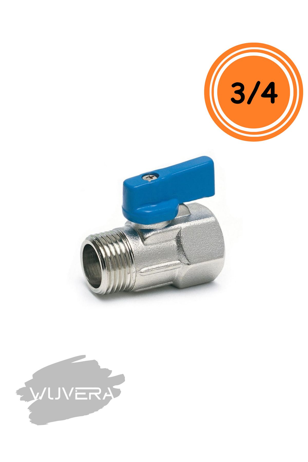 WUVERA 3/4” Mini Küresel Vana – %100 Pirinç Gövde, Yüksek Basınç Dayanımı & Kompakt Tasarım