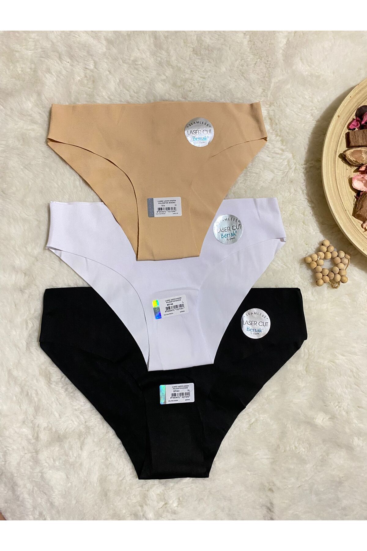 Berrak Lazer Kesim Bikini Külot Dikişsiz 3'Lü
