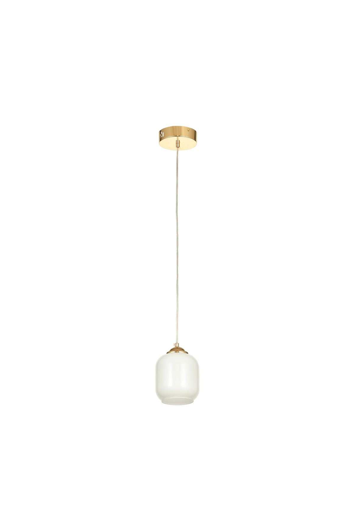 Avizemoda Siena Tekli Beyaz Camlı Salon Oturma Odası Modern Avize - (Gold Kaplama)