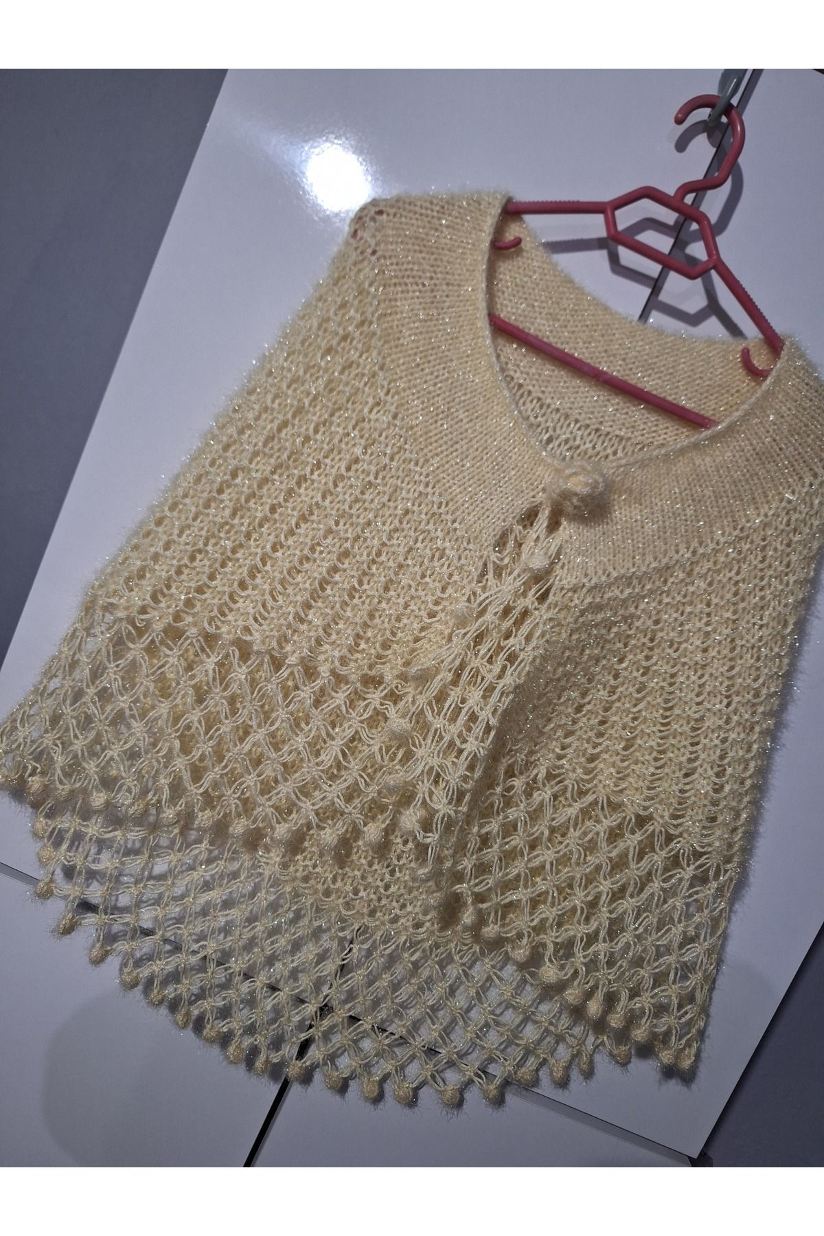 MODA El yapımı örgü gelin şalı
