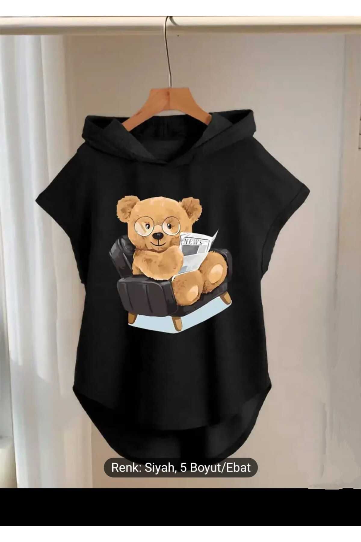 Lerix mod lerixmod kadın penye iki iplik kaşonlu yarasa kol swit