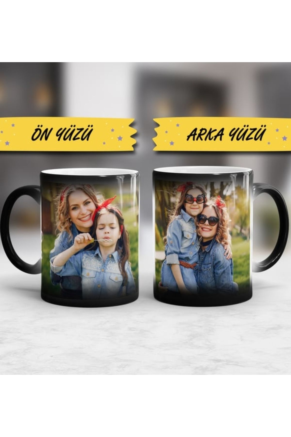 dyntasarım Anneler Gününe Özel Fograflı Sihirli Kupa Bardak