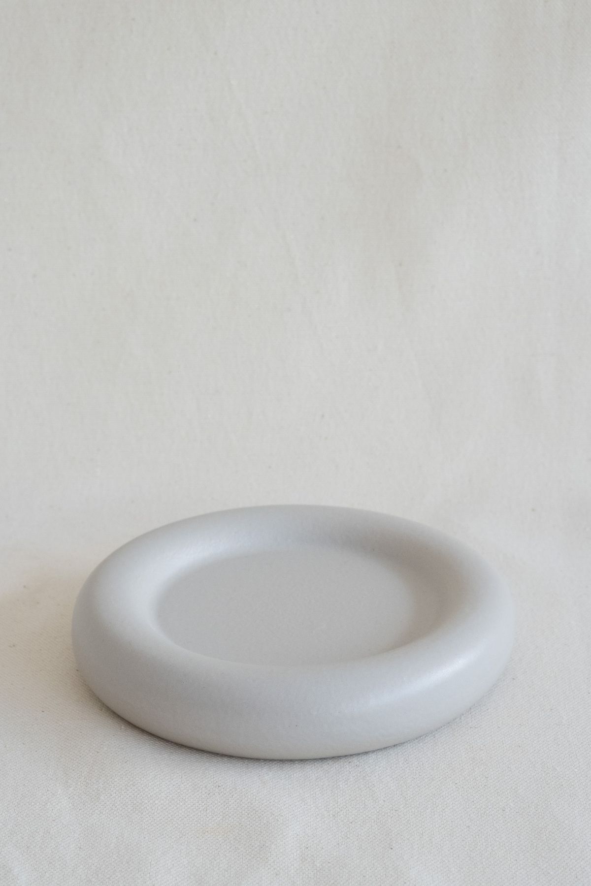 Beige & Stone Seramik Küçük Boy Mat Bej Donut Tatlı Tabağı
