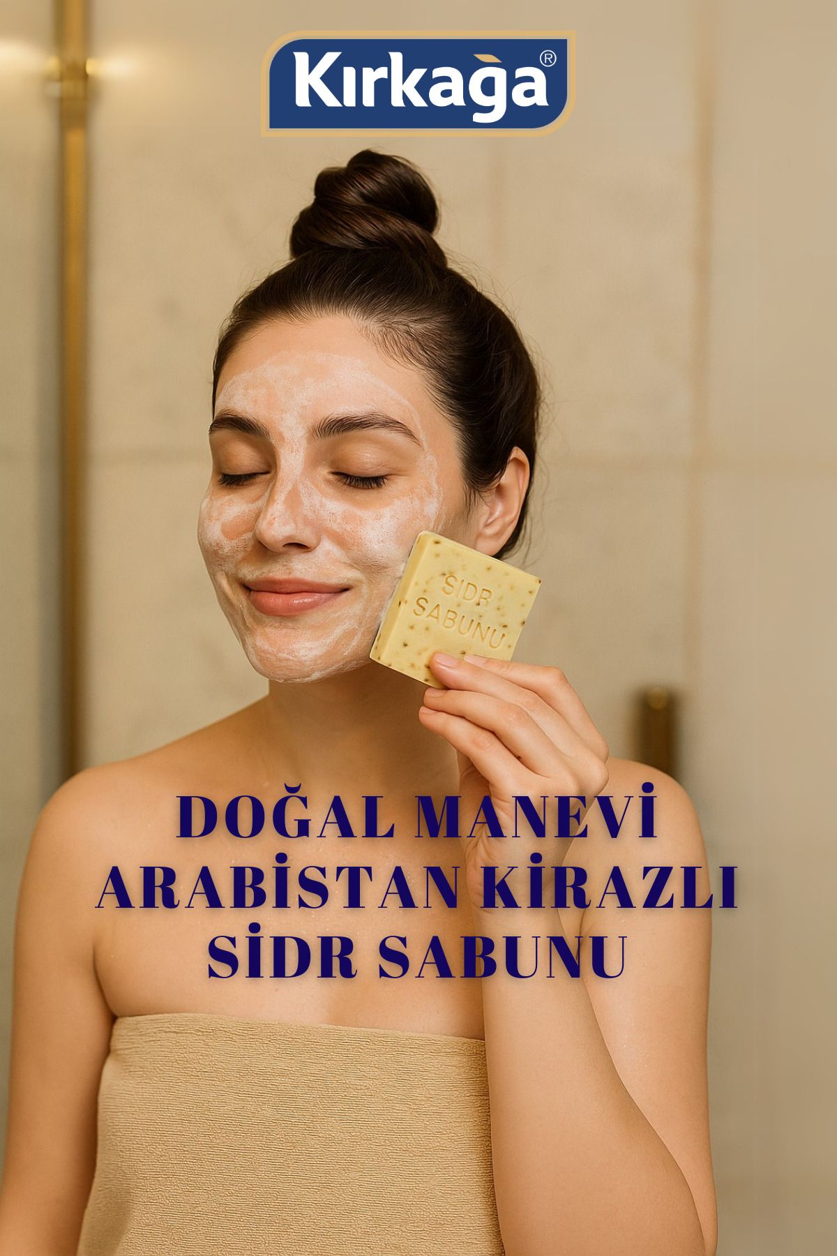 Kırkağa Sidr Sabunu Arabistan Kirazlı Bedensel Arınma,Şifalı Etki Doğal Sabun Kostiksizdir 2x 130,140 gr