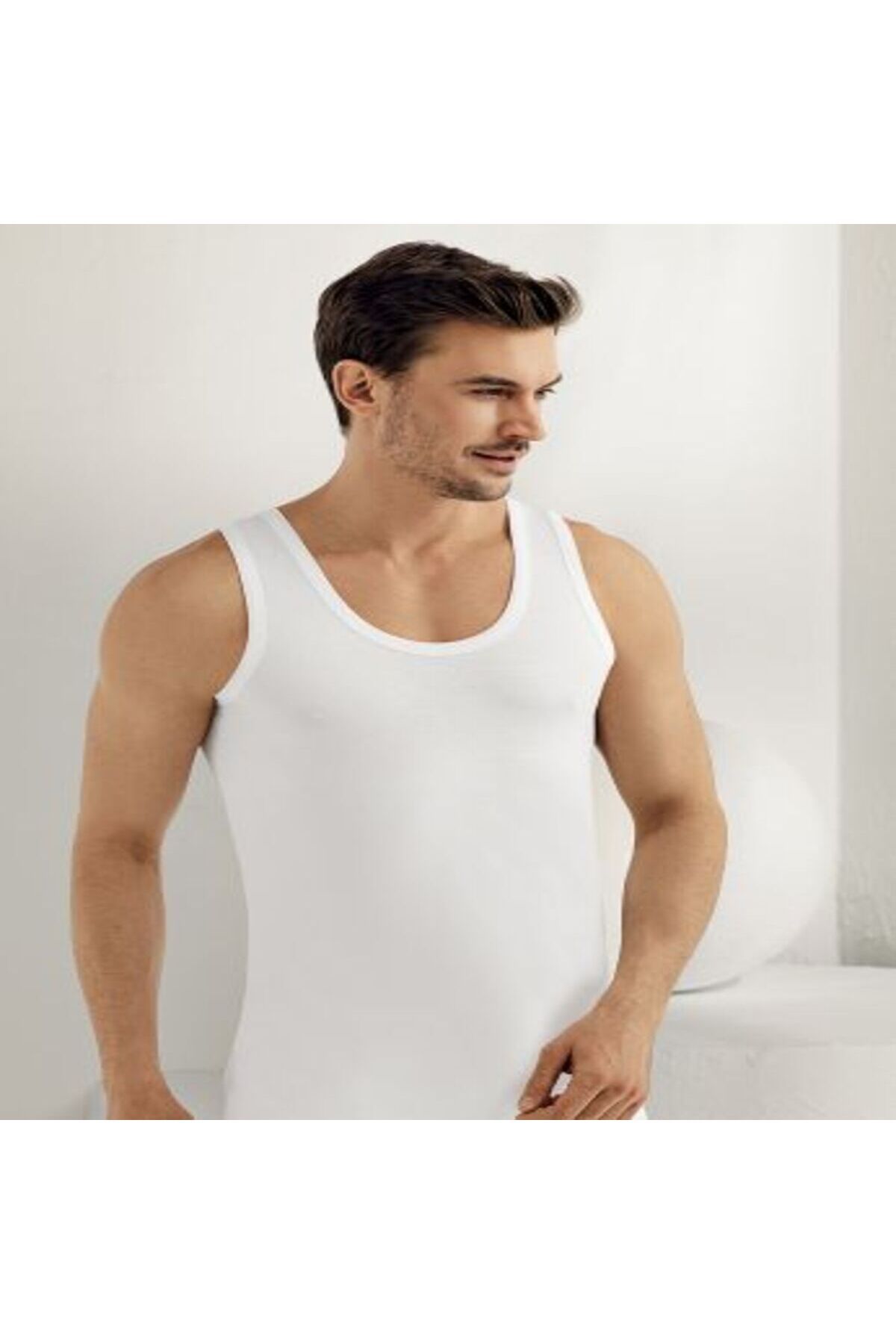 Şahinler Erkek Beyaz Atlet 6 lı Paket %100 Pamuk Atlet