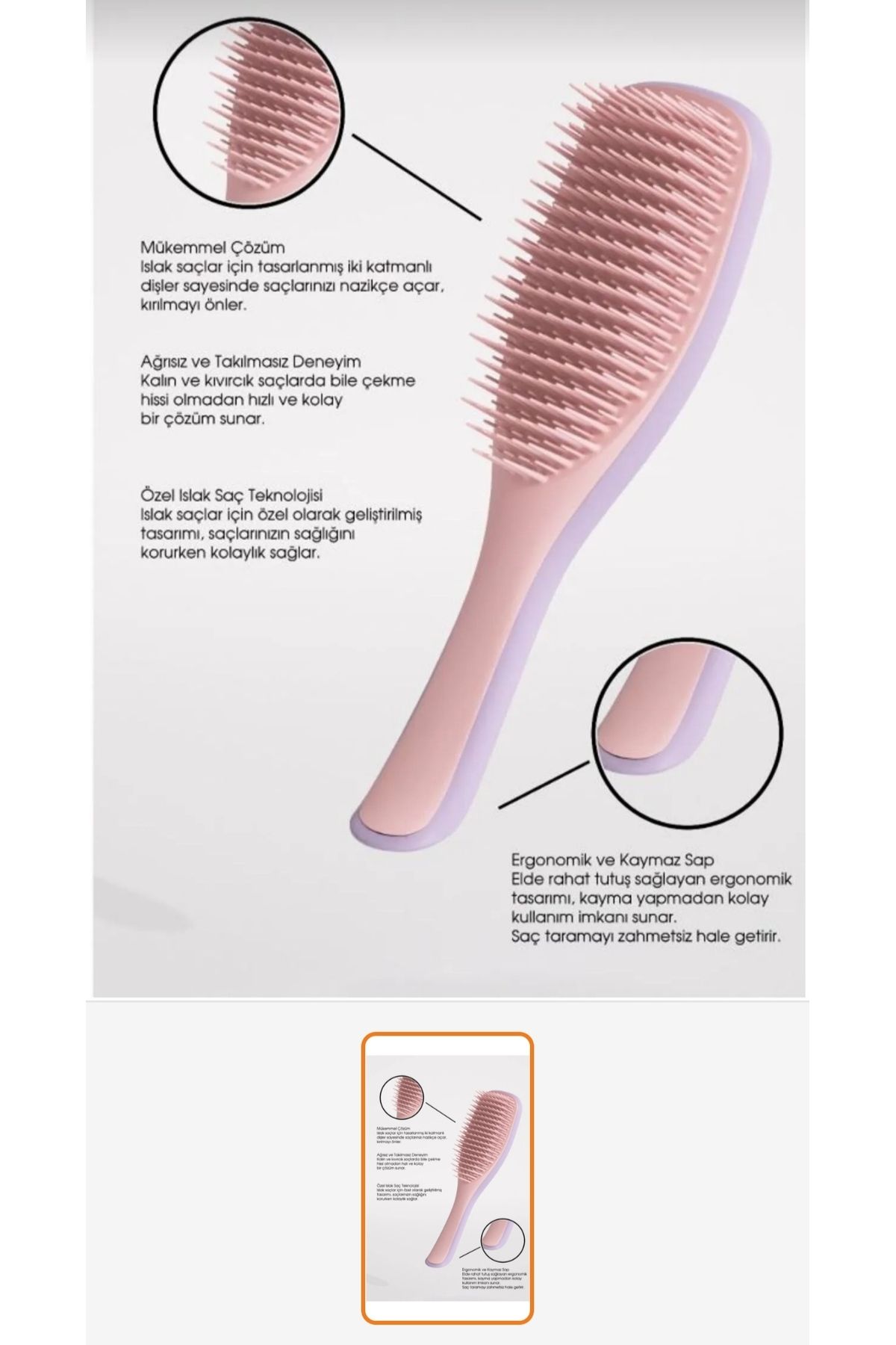 Nofella Yeni Nesil Saç Açıcı Tarak, Sihirli Fırça Magic Hair Brush