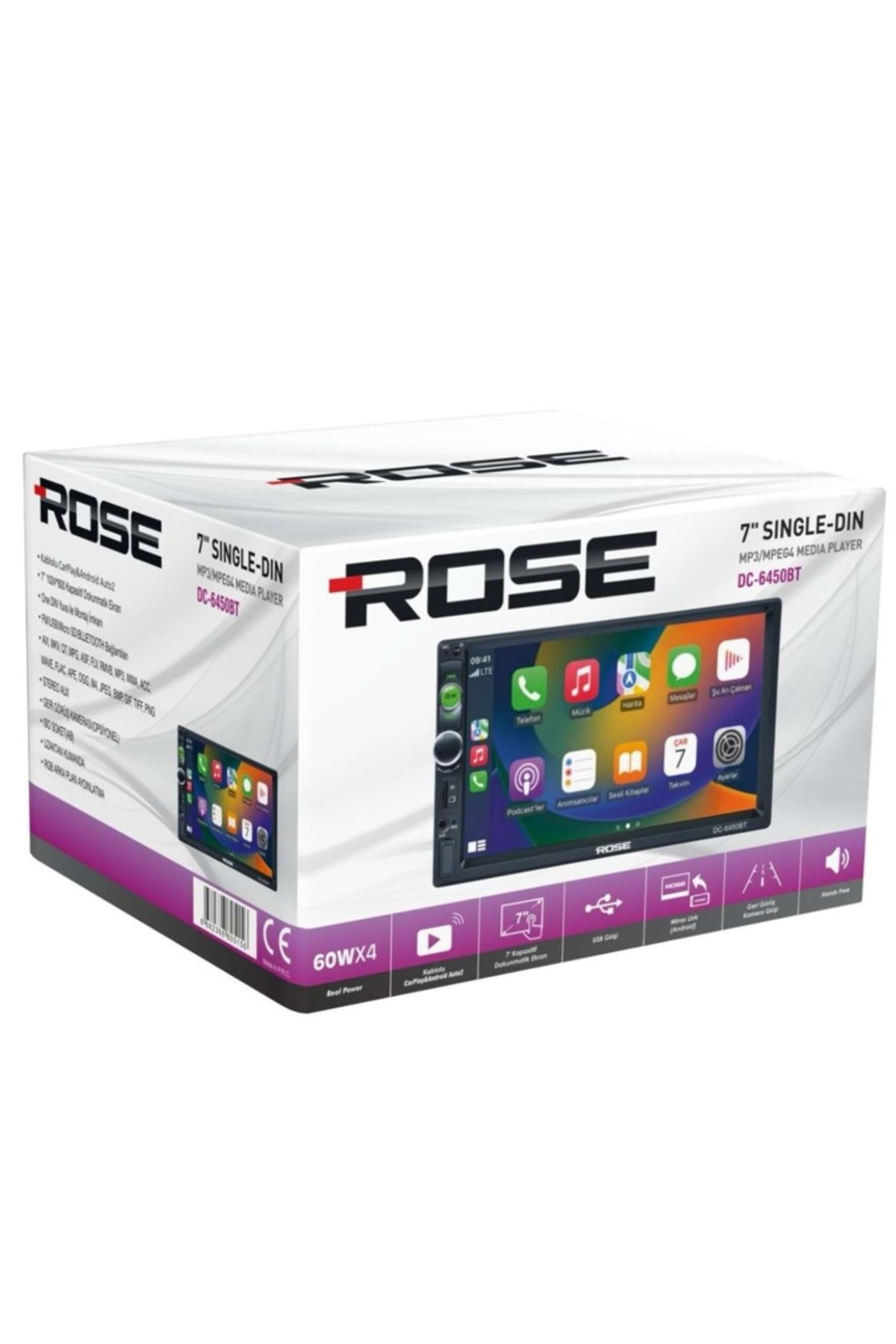 Rose Yeni Nesil Go-dogan Tofaş Double Teyp 7 Inç 4x50 Watt Mirrorlink
