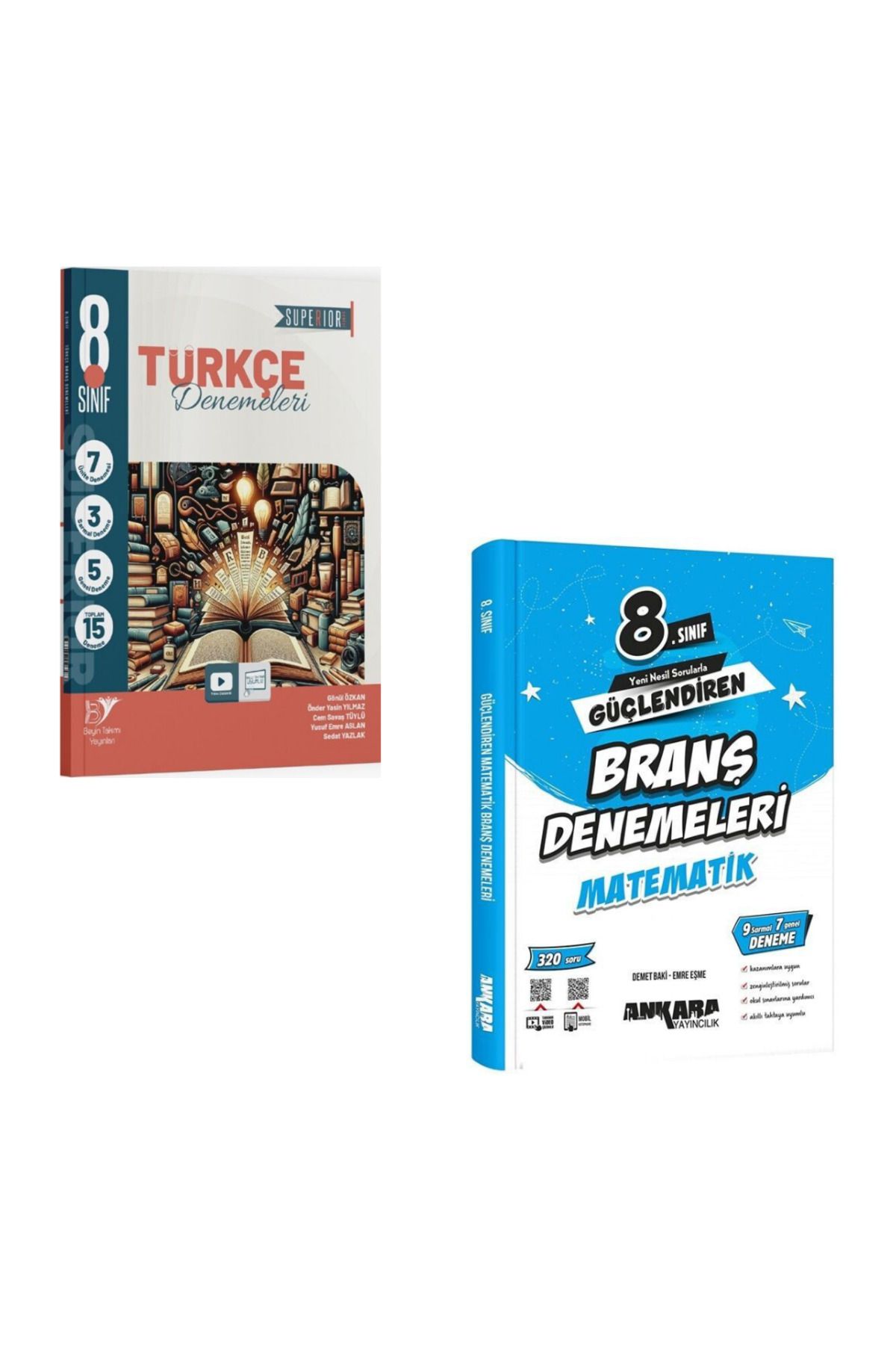 Marsis Yayınları Beyin Takımı 8. Sınıf Türkçe ve Ankara 8 Matematik Branş Denemeleri