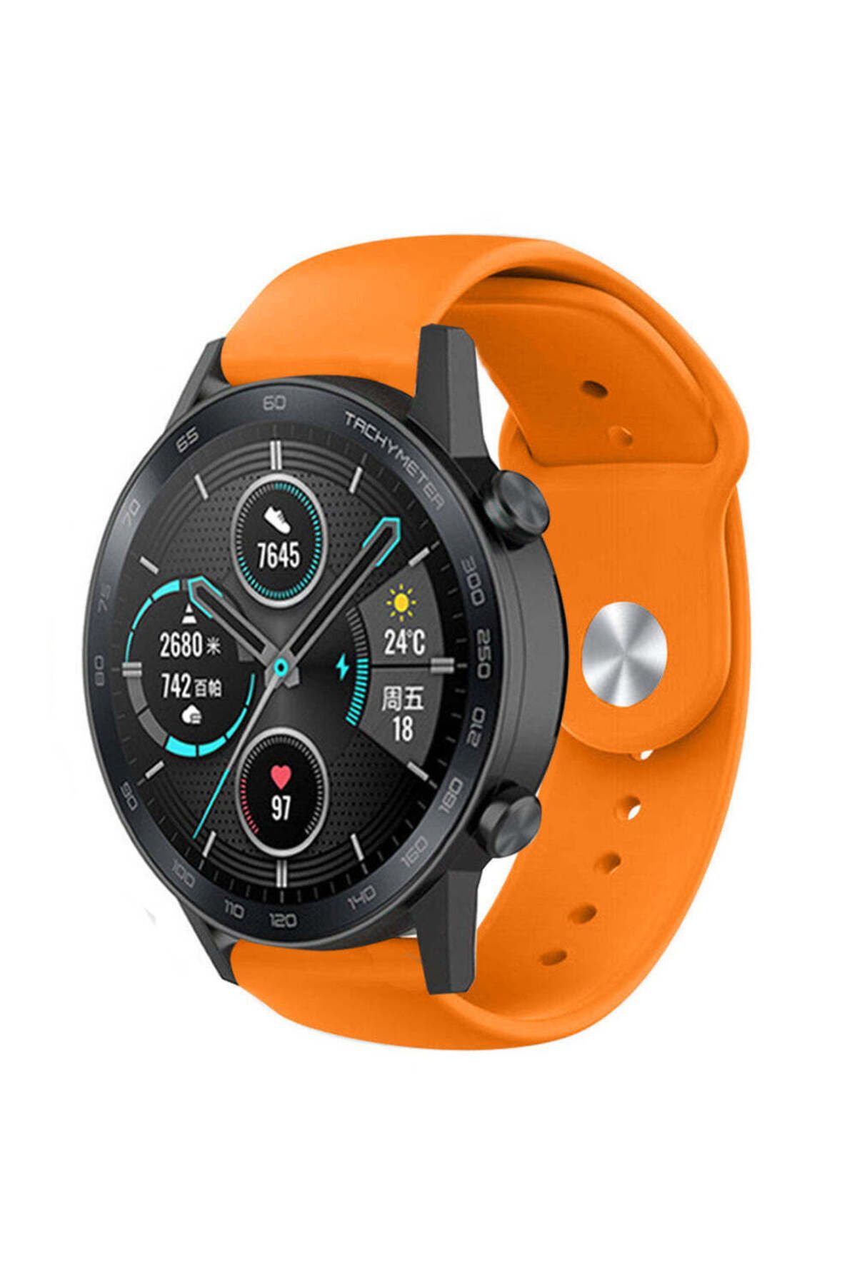 bbtech Honor Magic / Watch 2 46mm / Dream 22mm Standart Silikon Kordon Klasik Kayış Esnek 22 mm Band