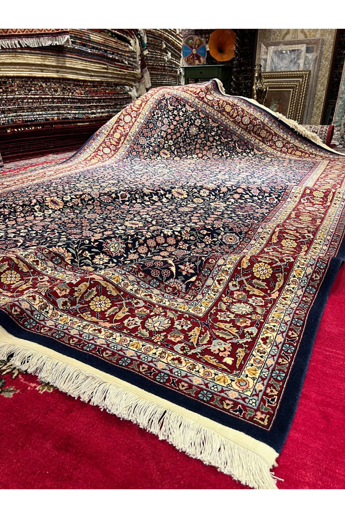 RD RAMAZAN DAĞ EL HALI SANATI El Dokuma Hereke Halısı İmzalı Yedi Dağın Çiçeği Muhteşem Bir Eser Ebat 292x200