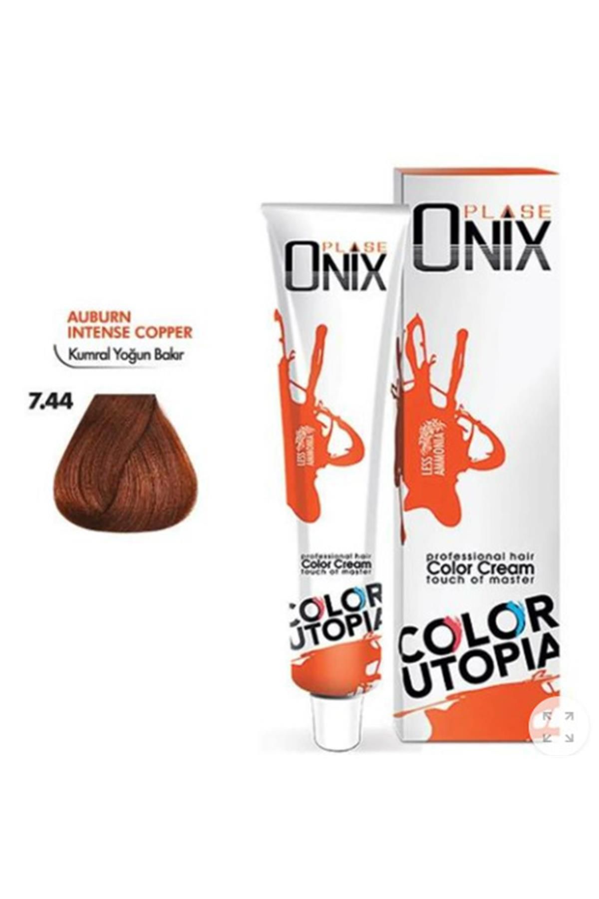onix ONİX TÜP SAÇ BOYASI & NO:7/44 KUMRAL YOĞUN BAKIR